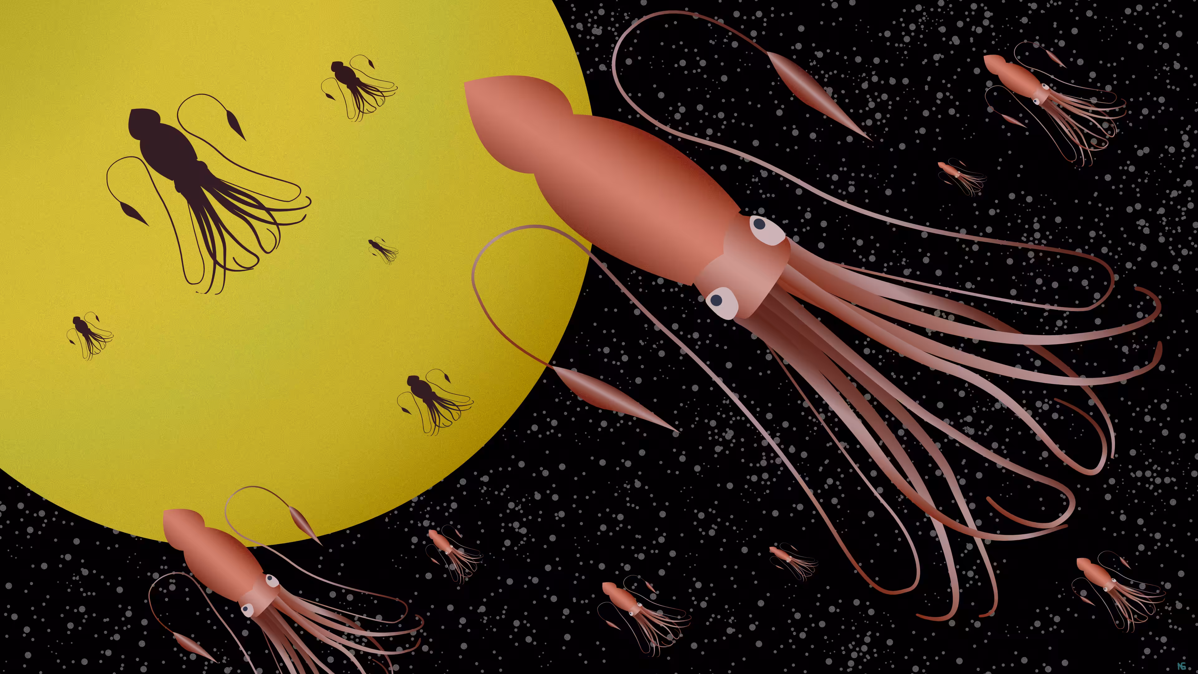Migrating Squid Near G-type Main Sequence Star