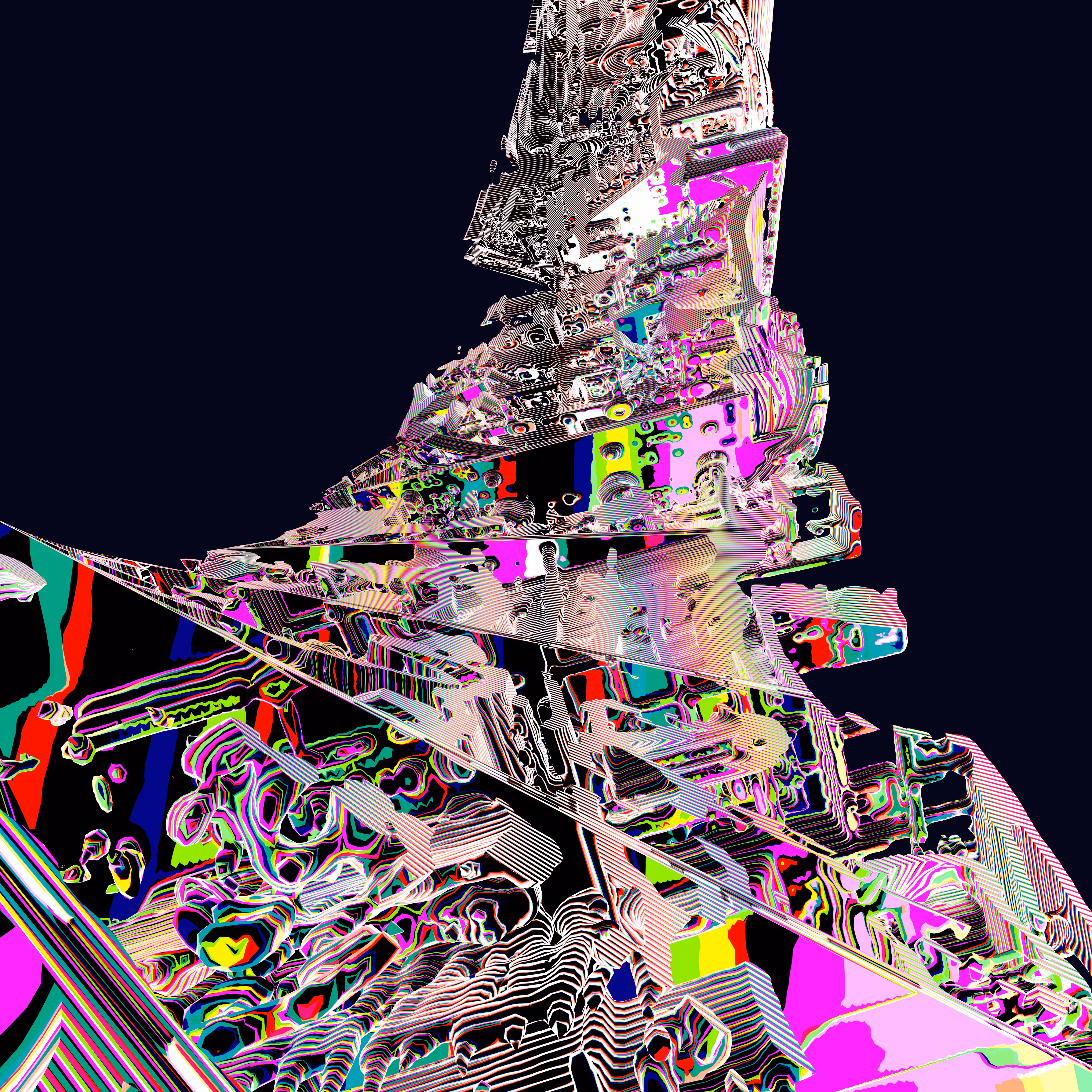 Endlessskyscrapers. Colored stripes F780