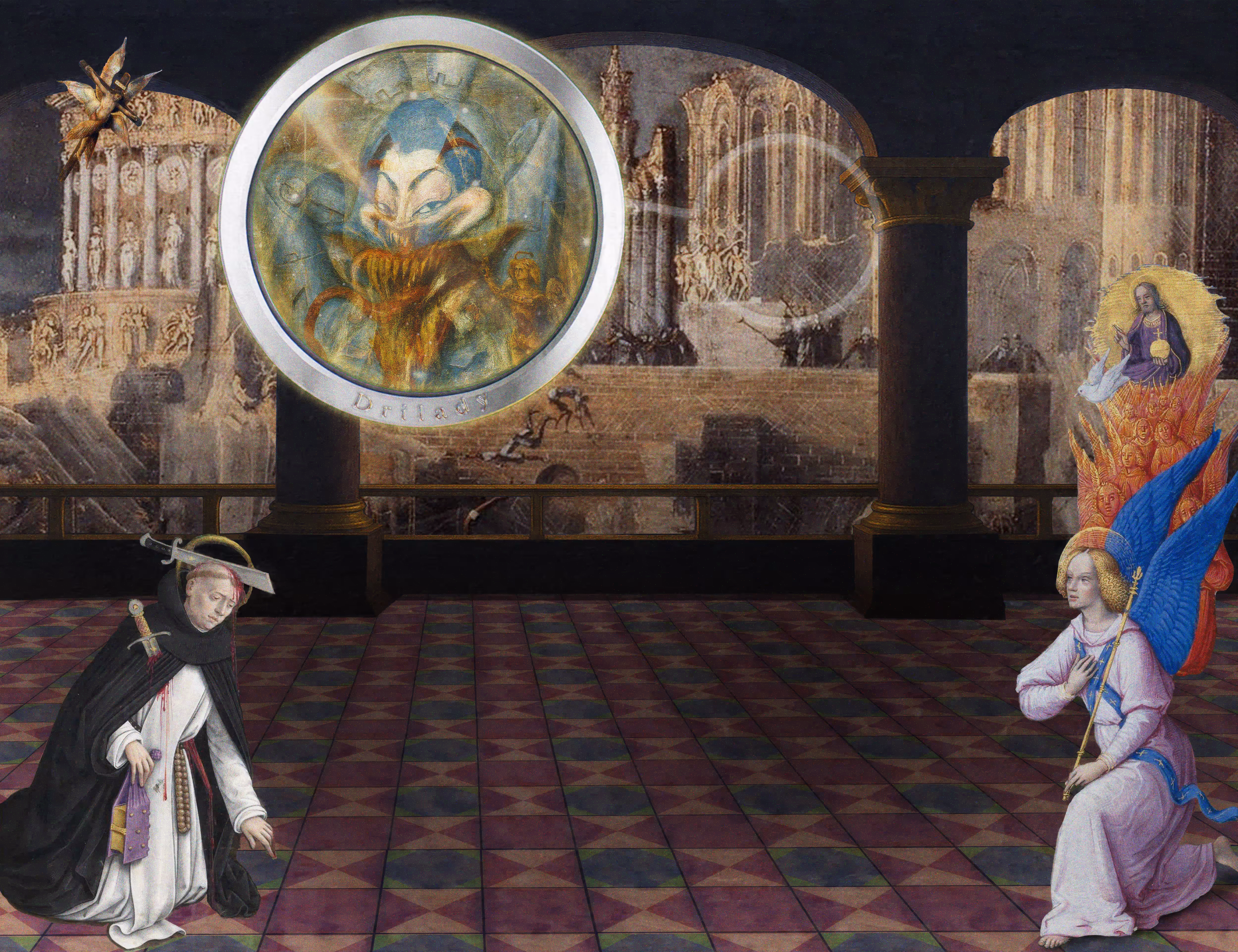 The Pilgrim’s Living Room Crucifixion; Mona Lisa Hyper-Gamble #105