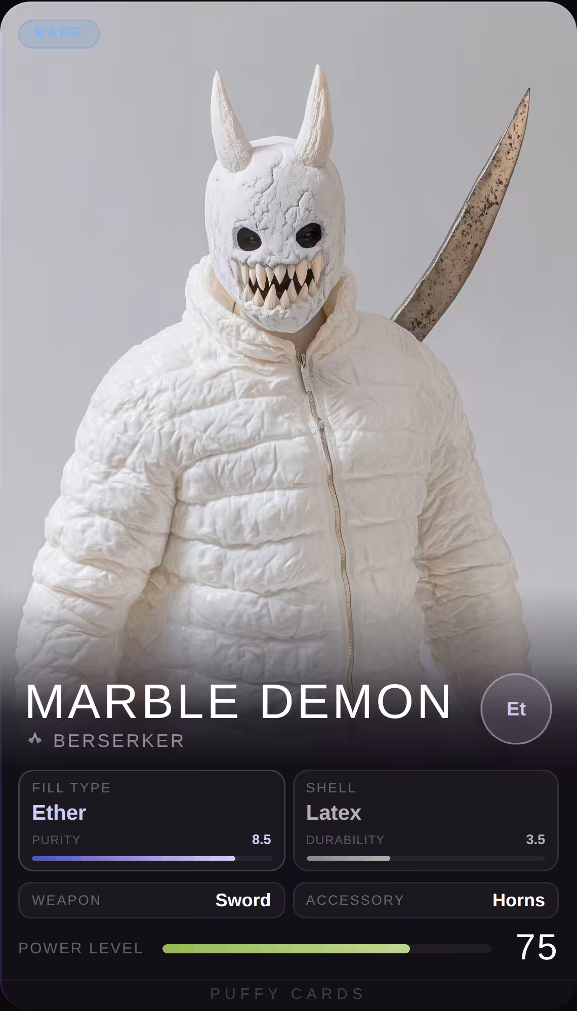 Puffy Cards: Marble Demon