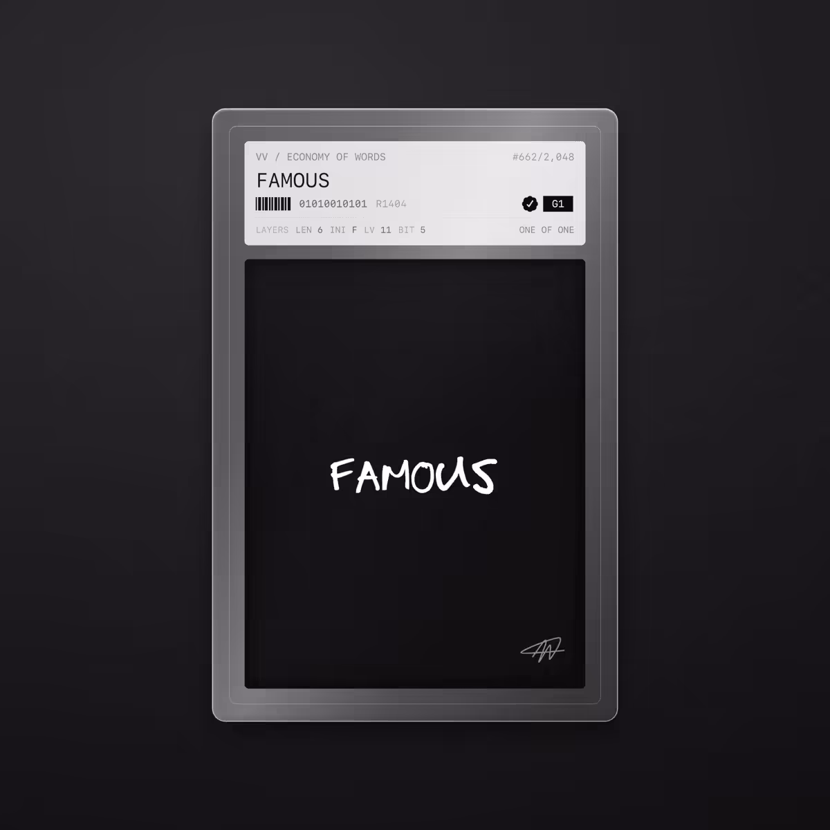 Economy of Words: FAMOUS · #662