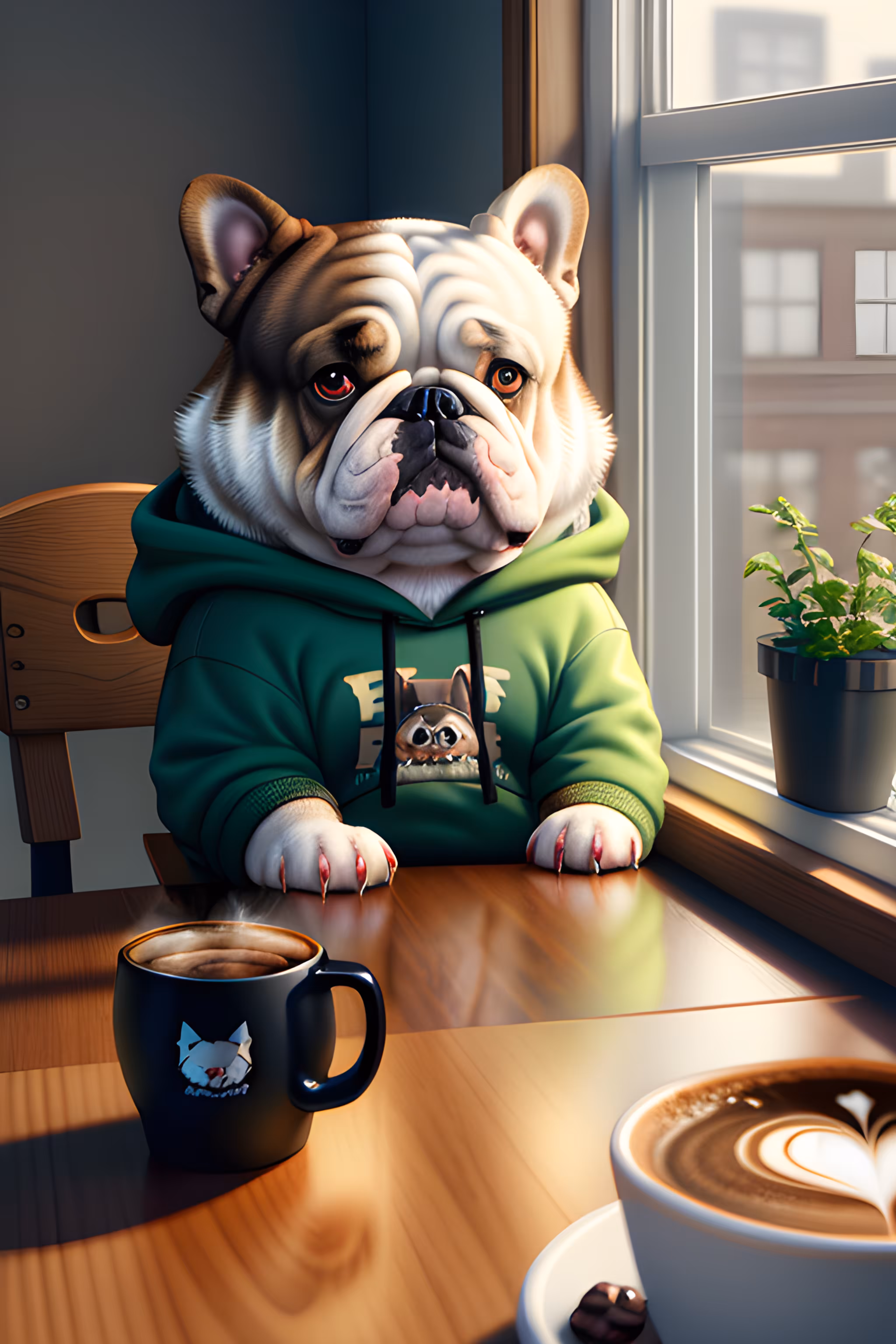 "Morning magic in the café: A cup full of joy"