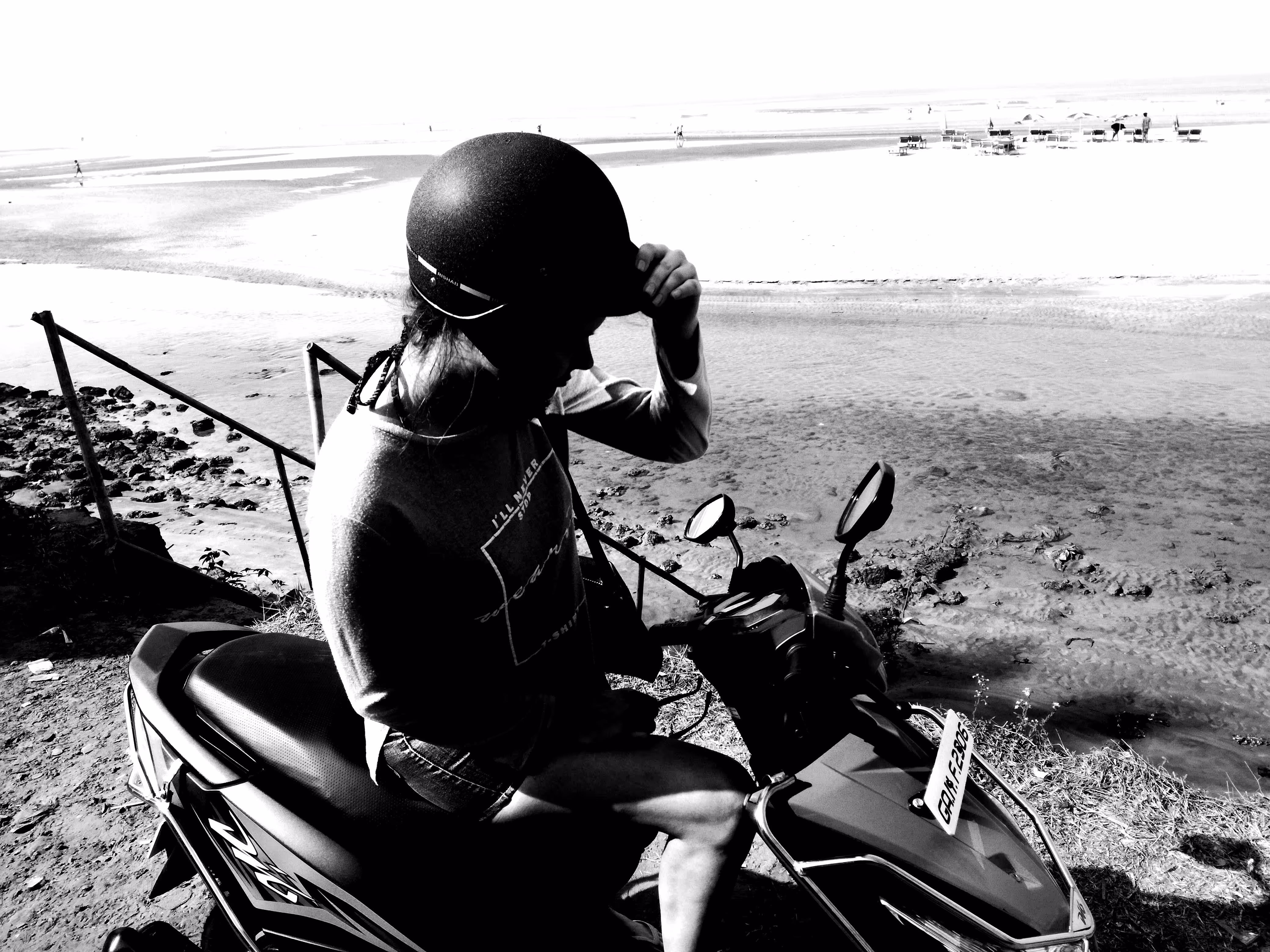 The girl on the bike