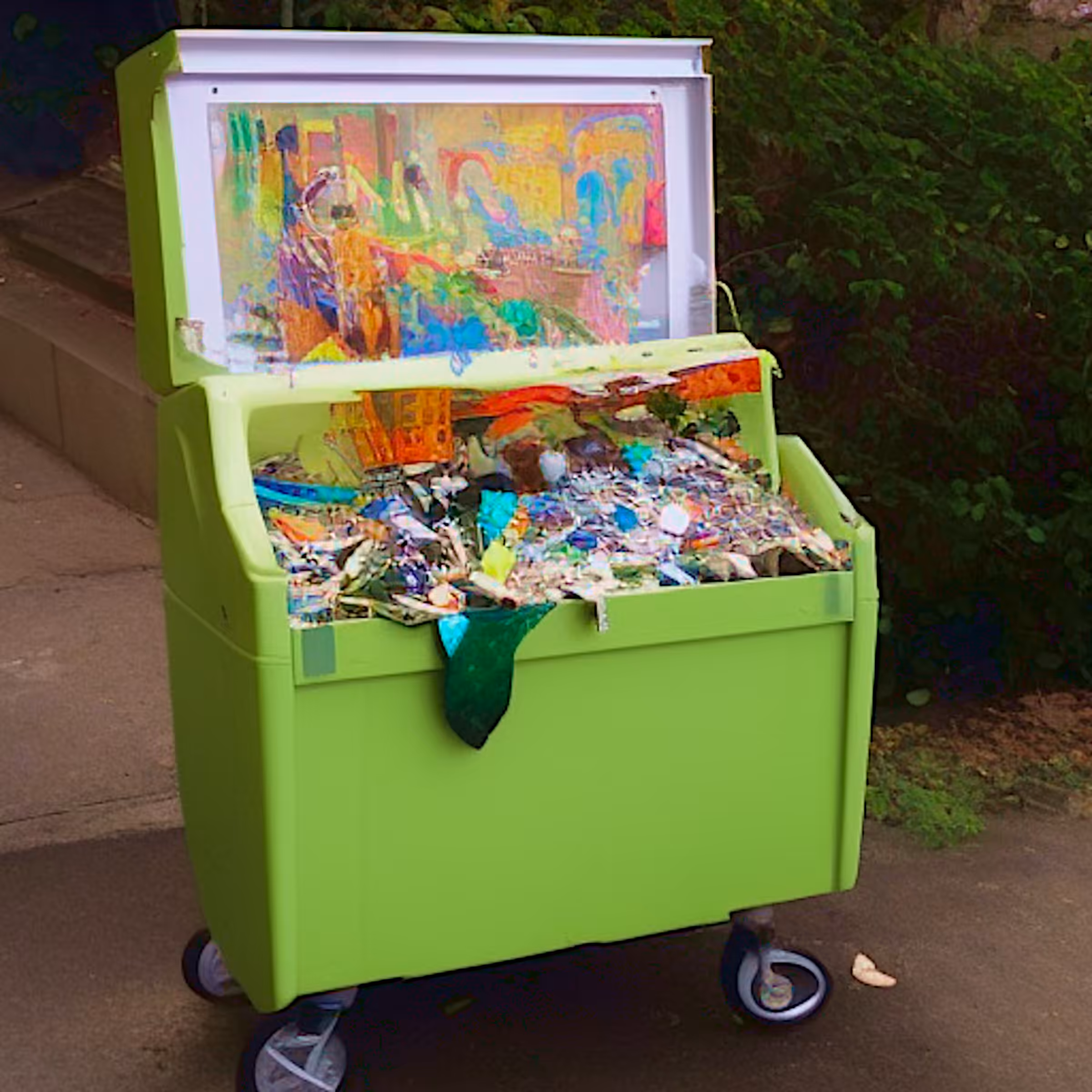 trash art cash art crash cart of the future