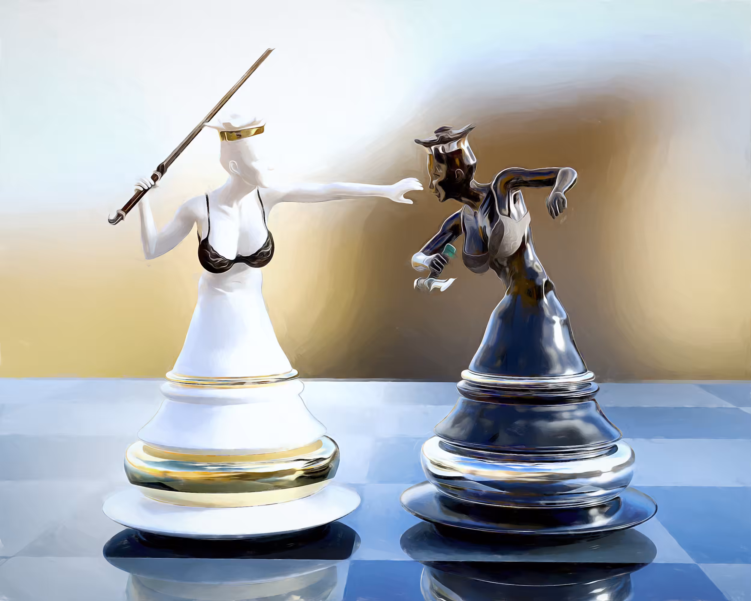 Chess Play - The Queens Fight