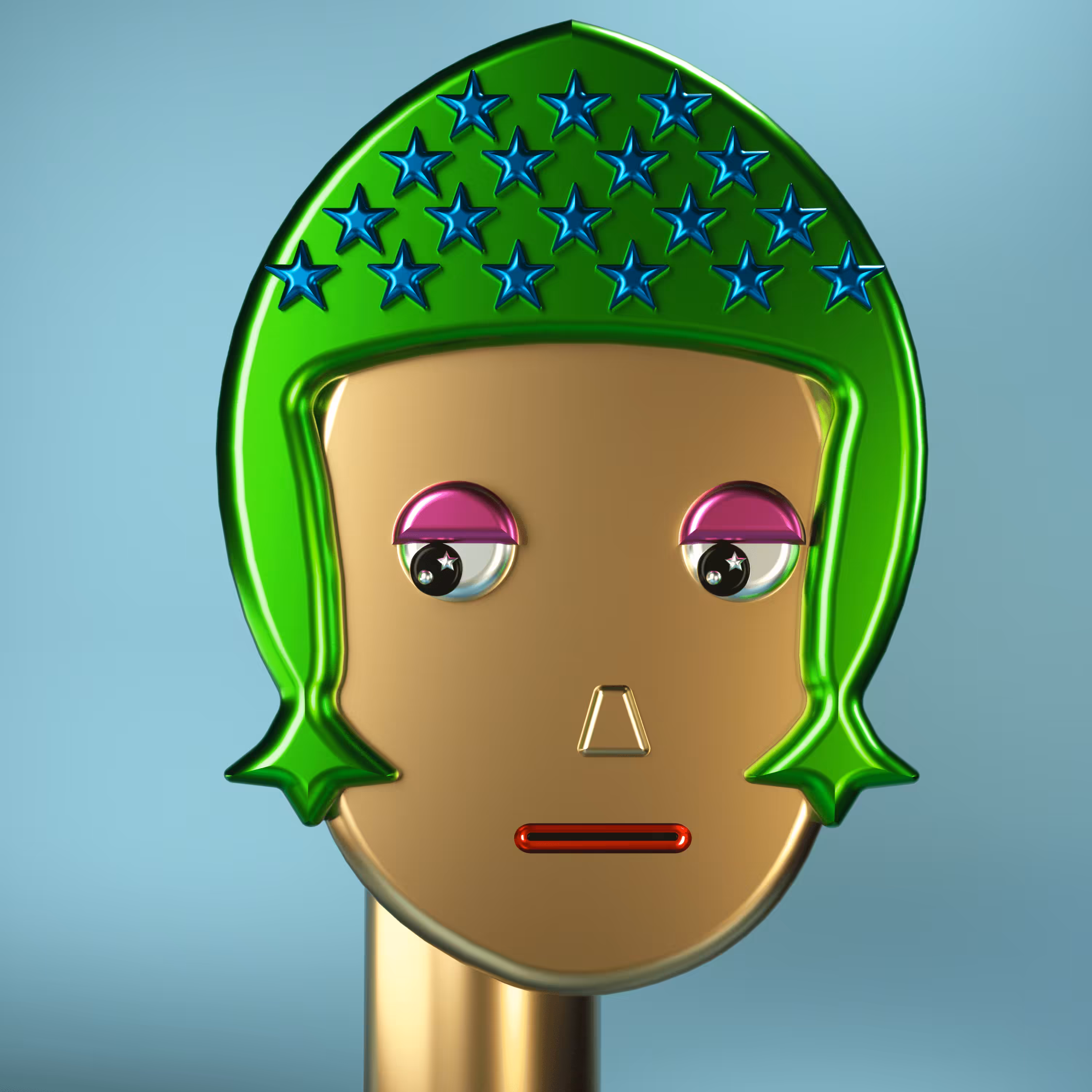 3D Chrome Punks: 3D Chrome Punk #0977