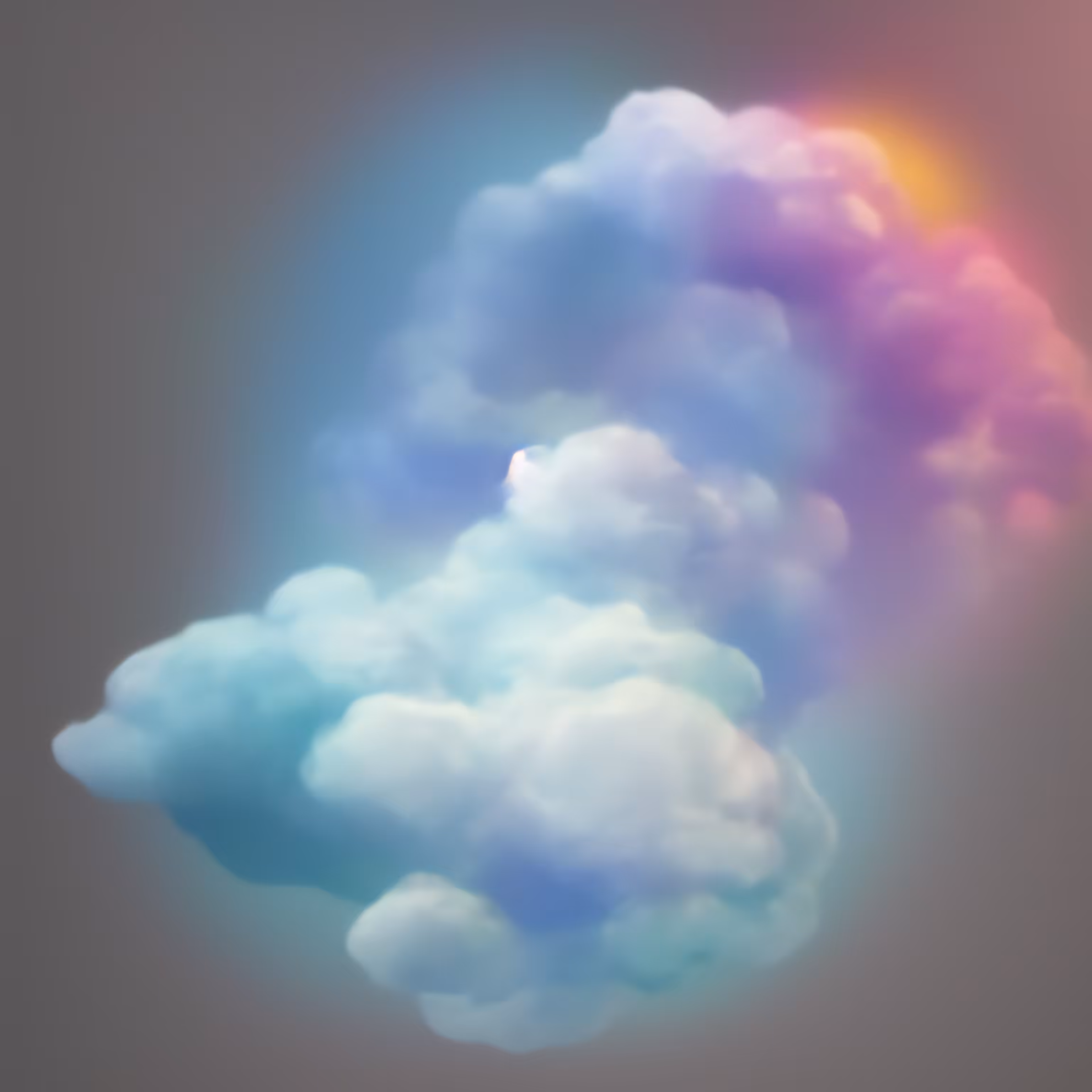 colorful ☁︎ clouds ☁︎ in symmetrical space