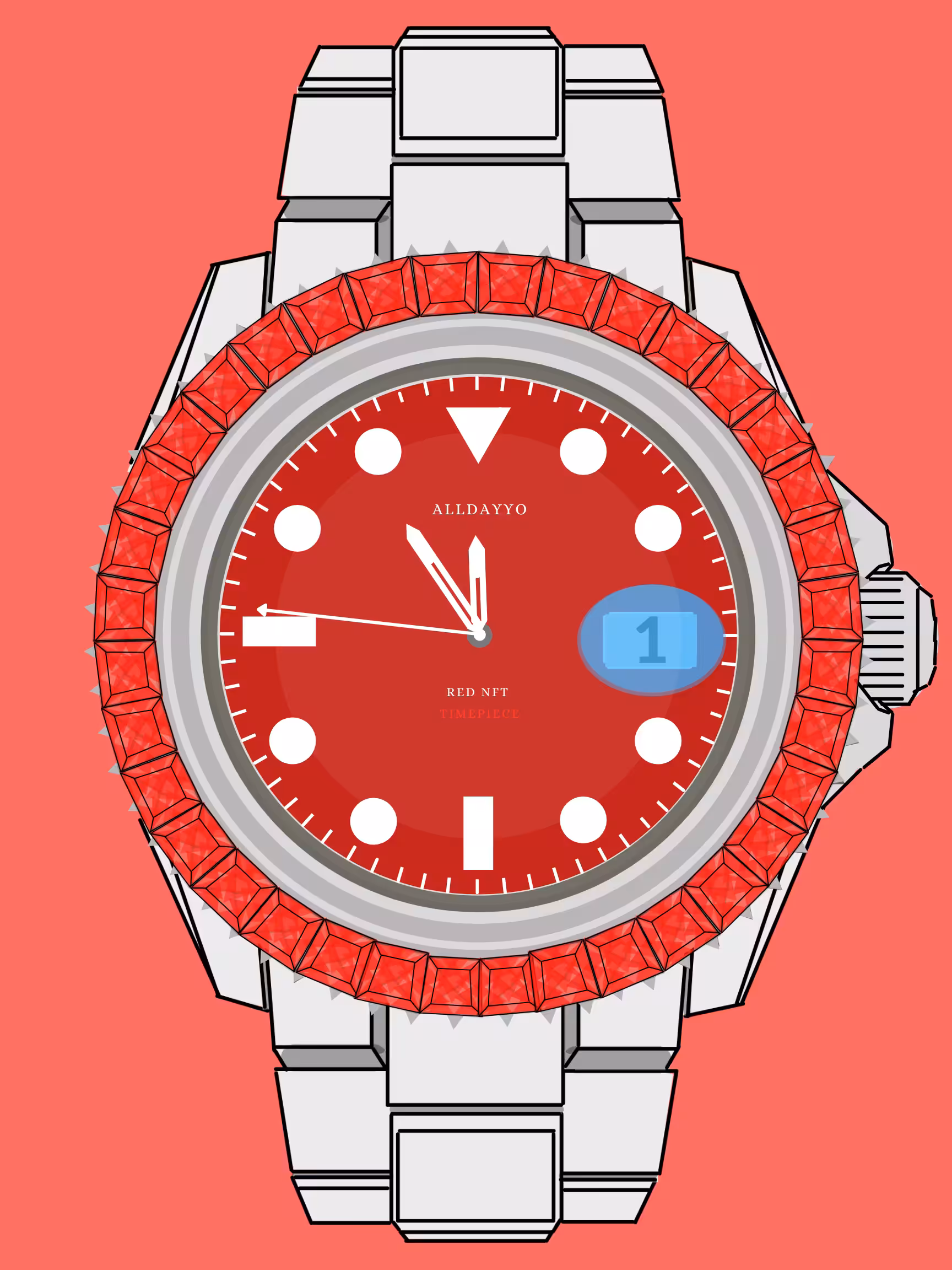 Alldayyo Red Timepiece