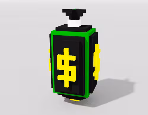 1/1 - 3D-Object: Crypto Dealer's Bag of Money