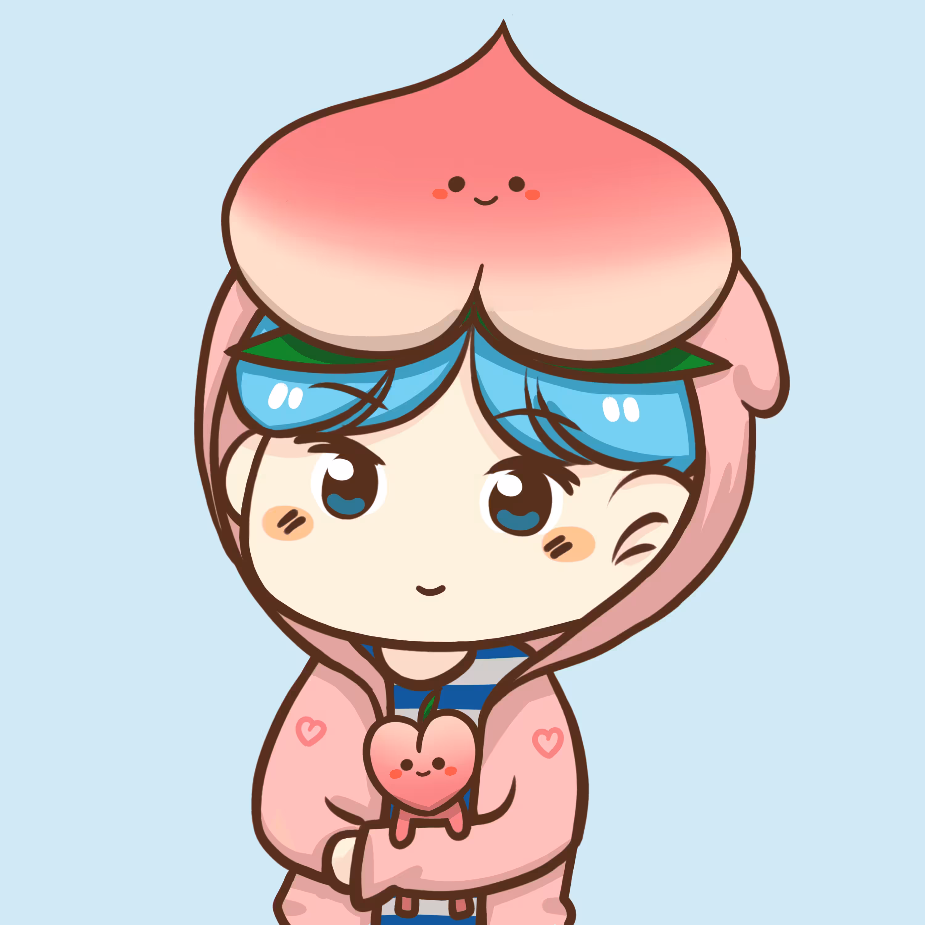 Muka Peach Hoodie #011