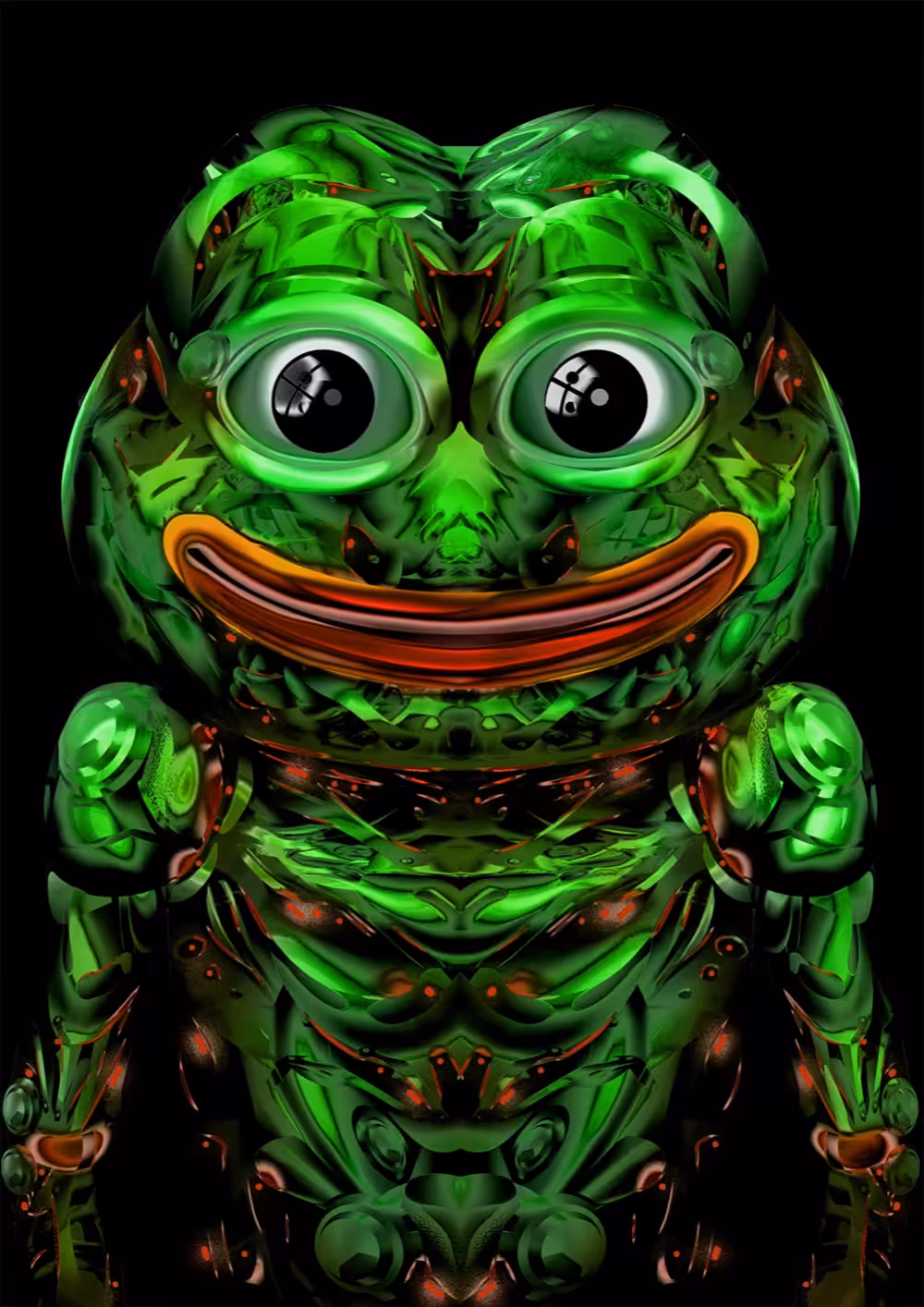 CYBORG PEPE GLASS #068