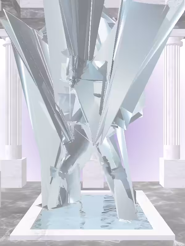 HeavenComputer: The Kicking Shimmery Blue Woman #6635