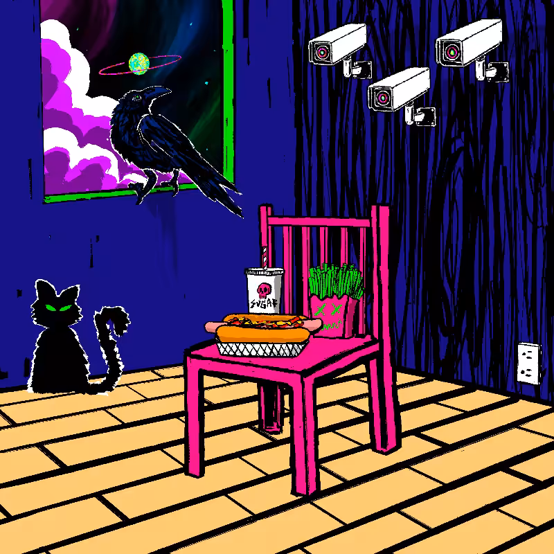 pink chair in the blue room #57