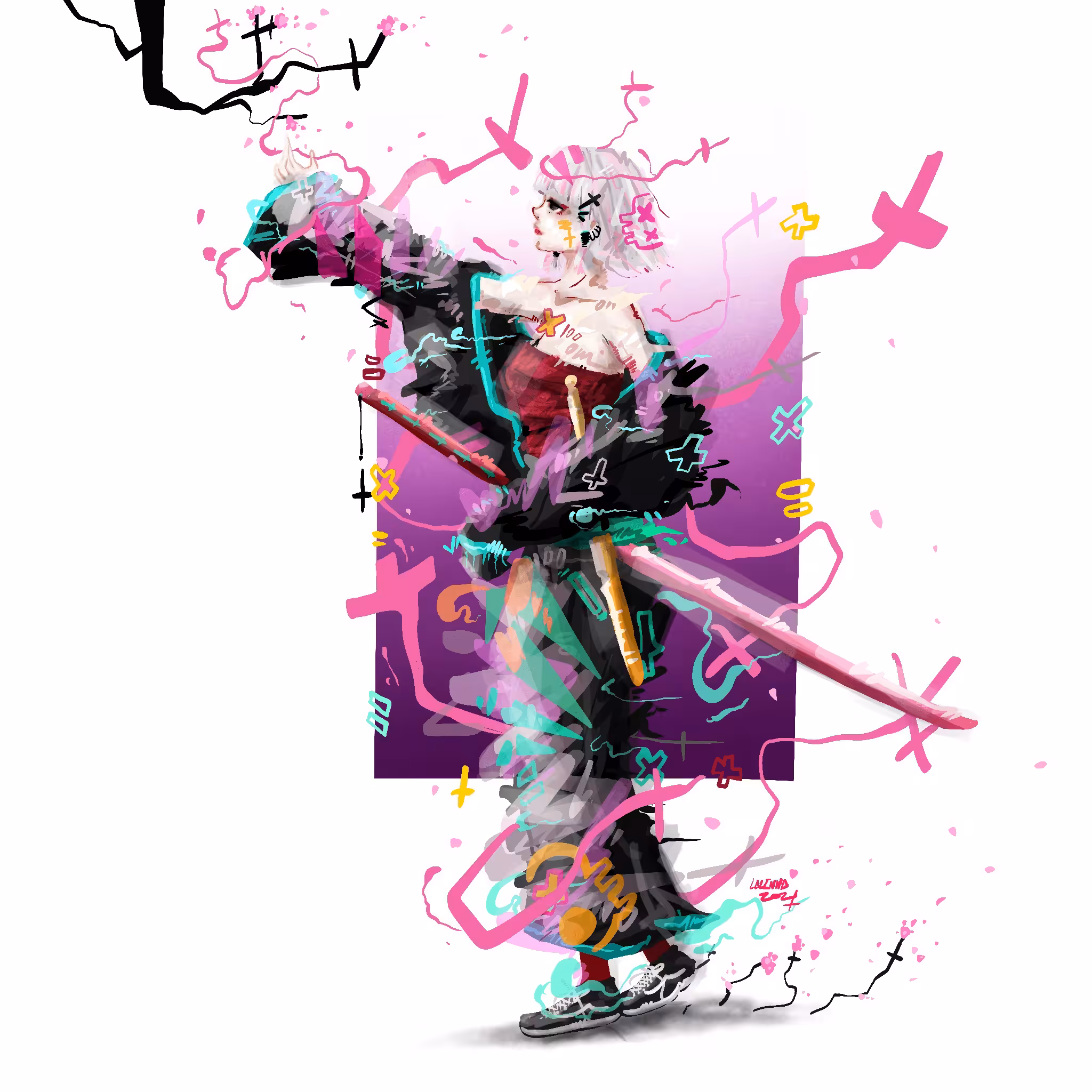 Girl with sakura