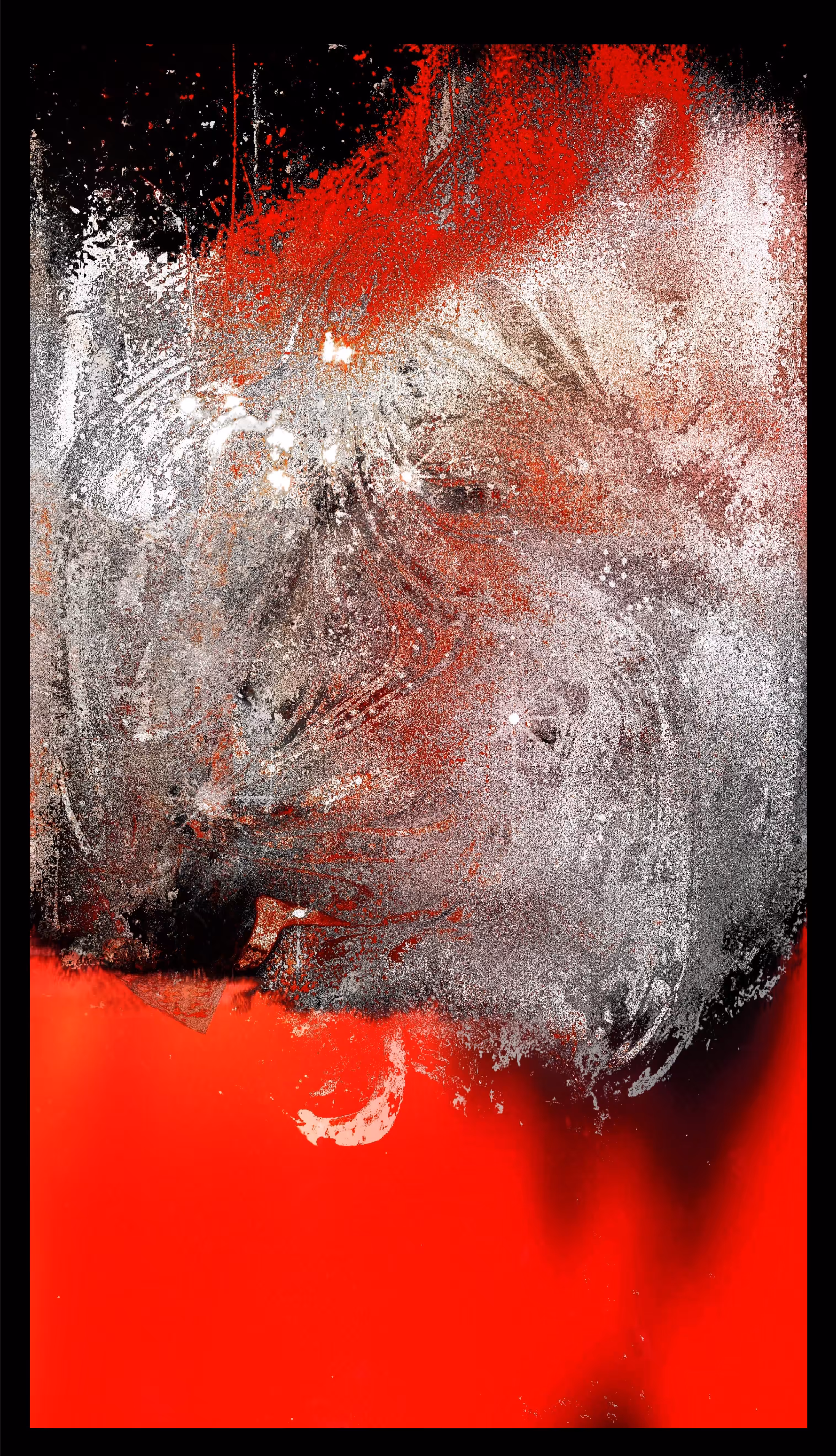 abstraction in red & white 