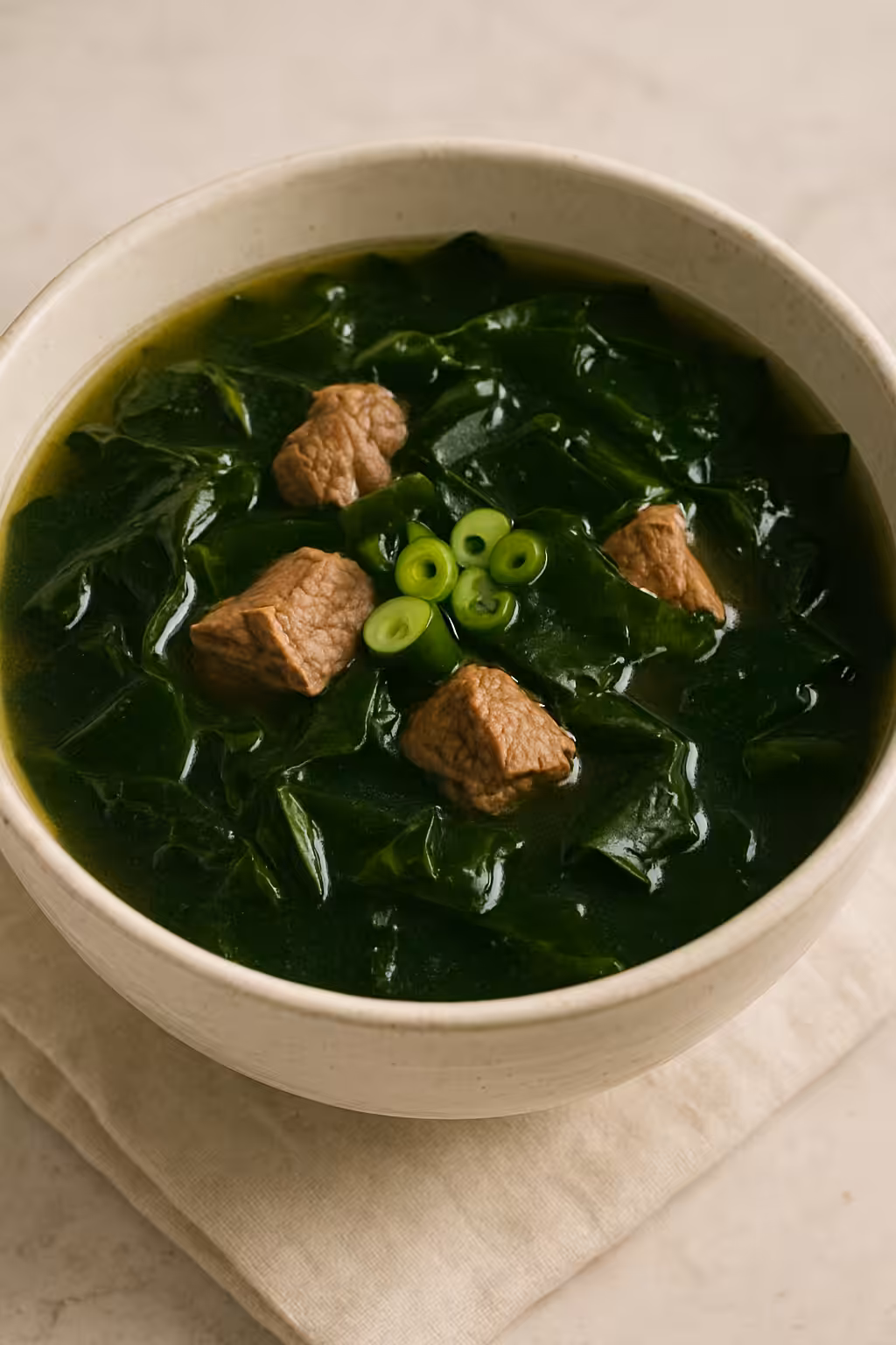 🍲 Korean Seaweed Soup with Beef (Miyeok-guk)