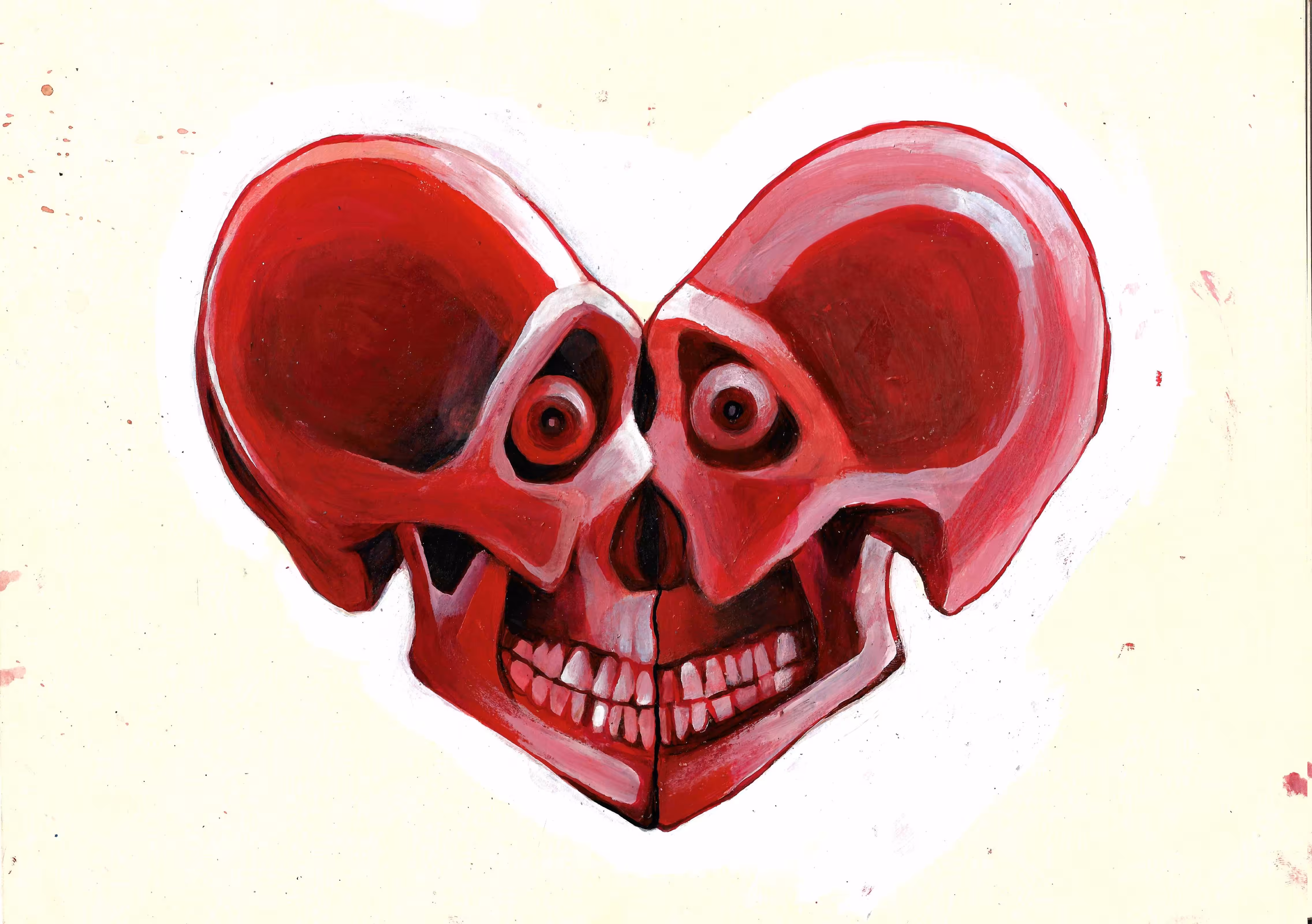 TWIN HEART SKULLS