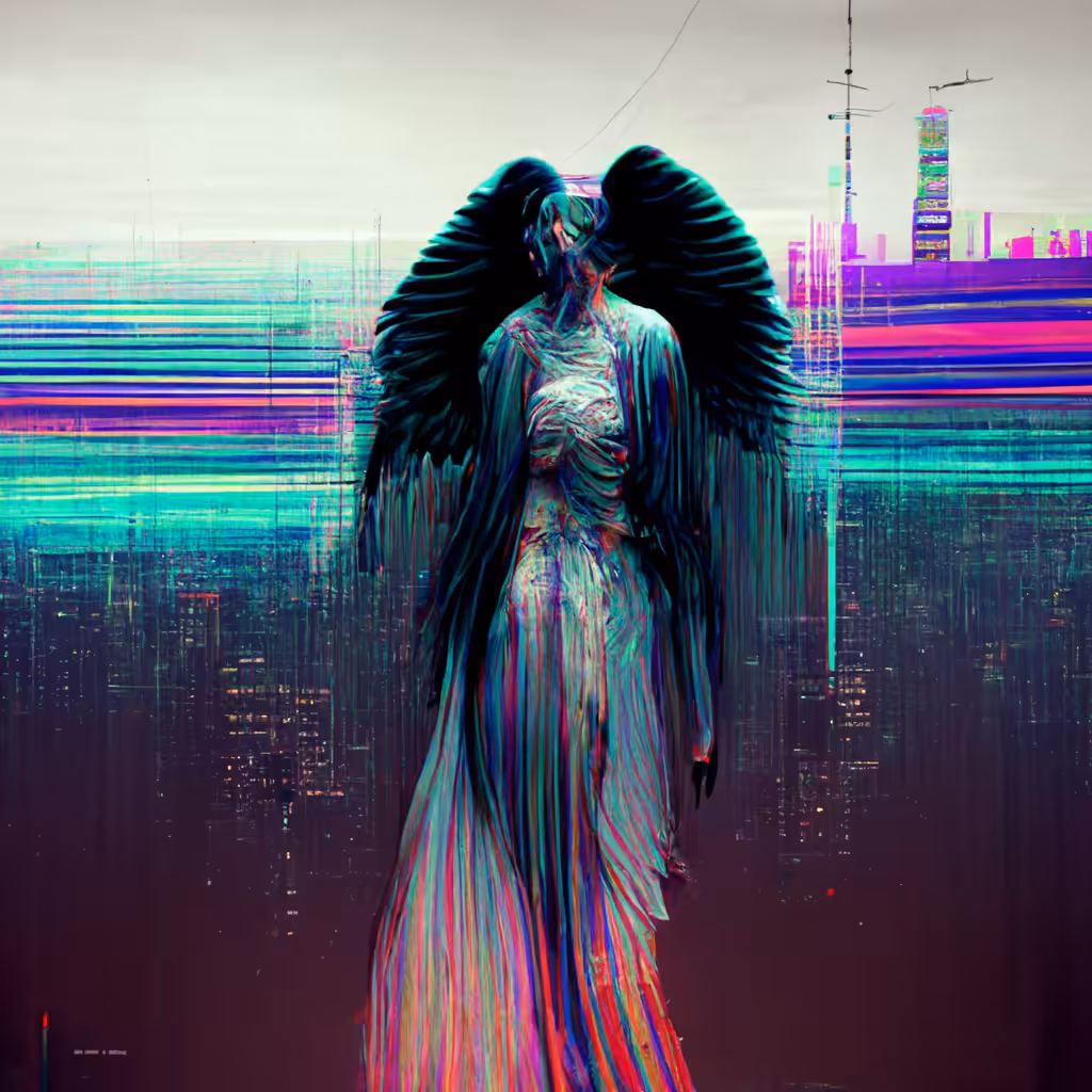 AI Glitch Angel