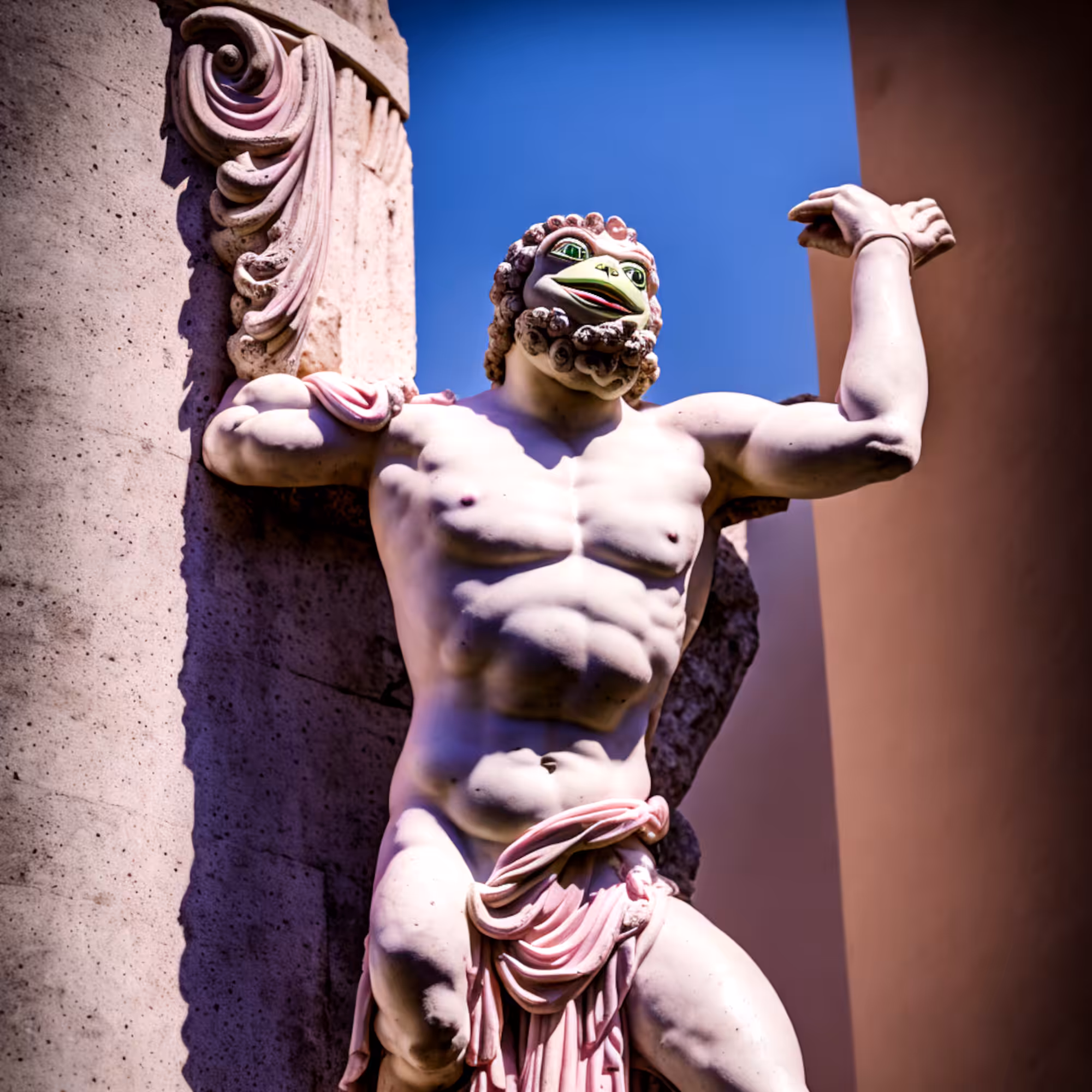 Roman SPaMPepe Statue