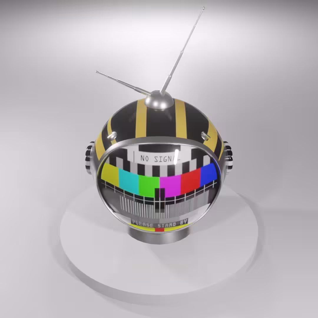 Astro Helmet 3D Animation TV