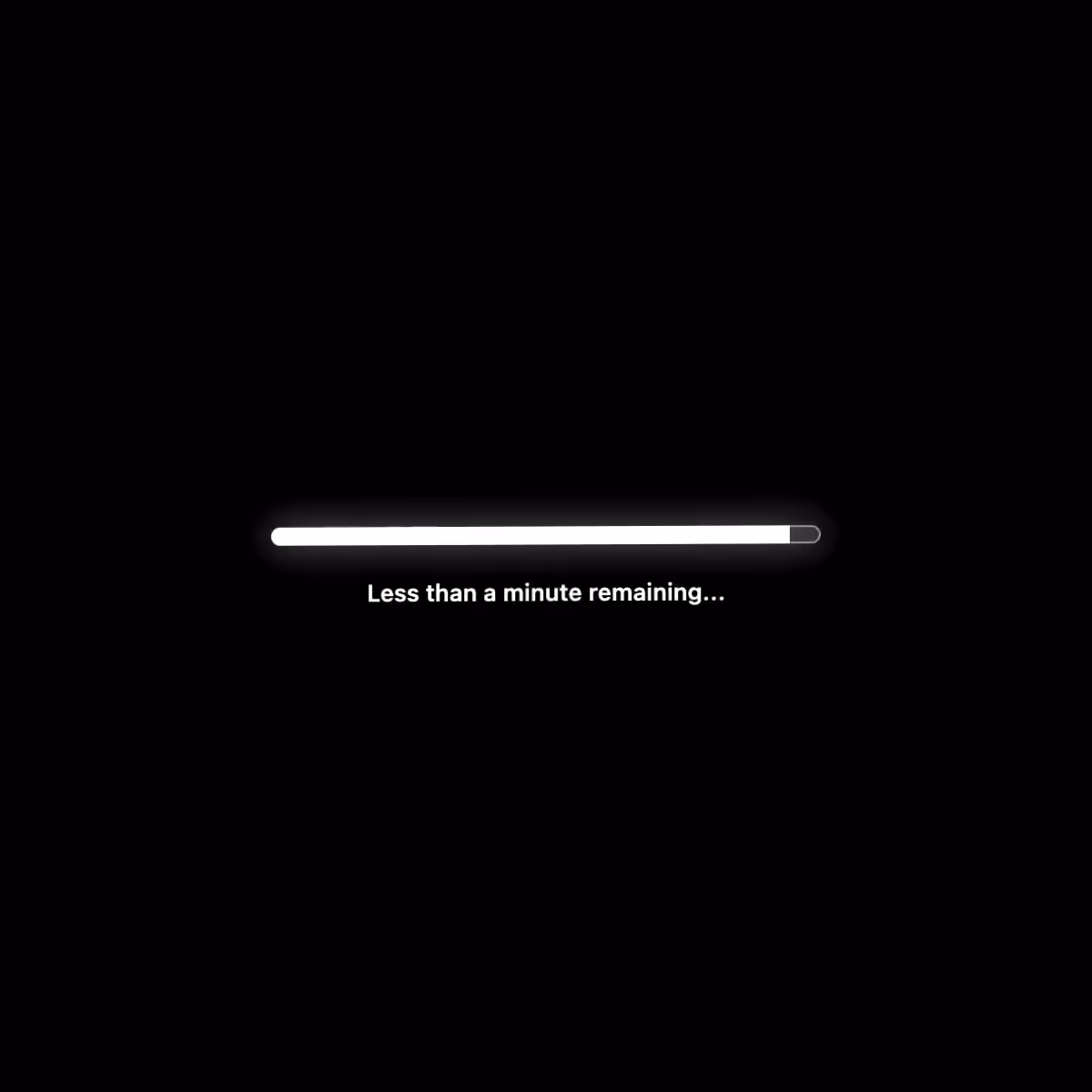 Less than a minute remaining...