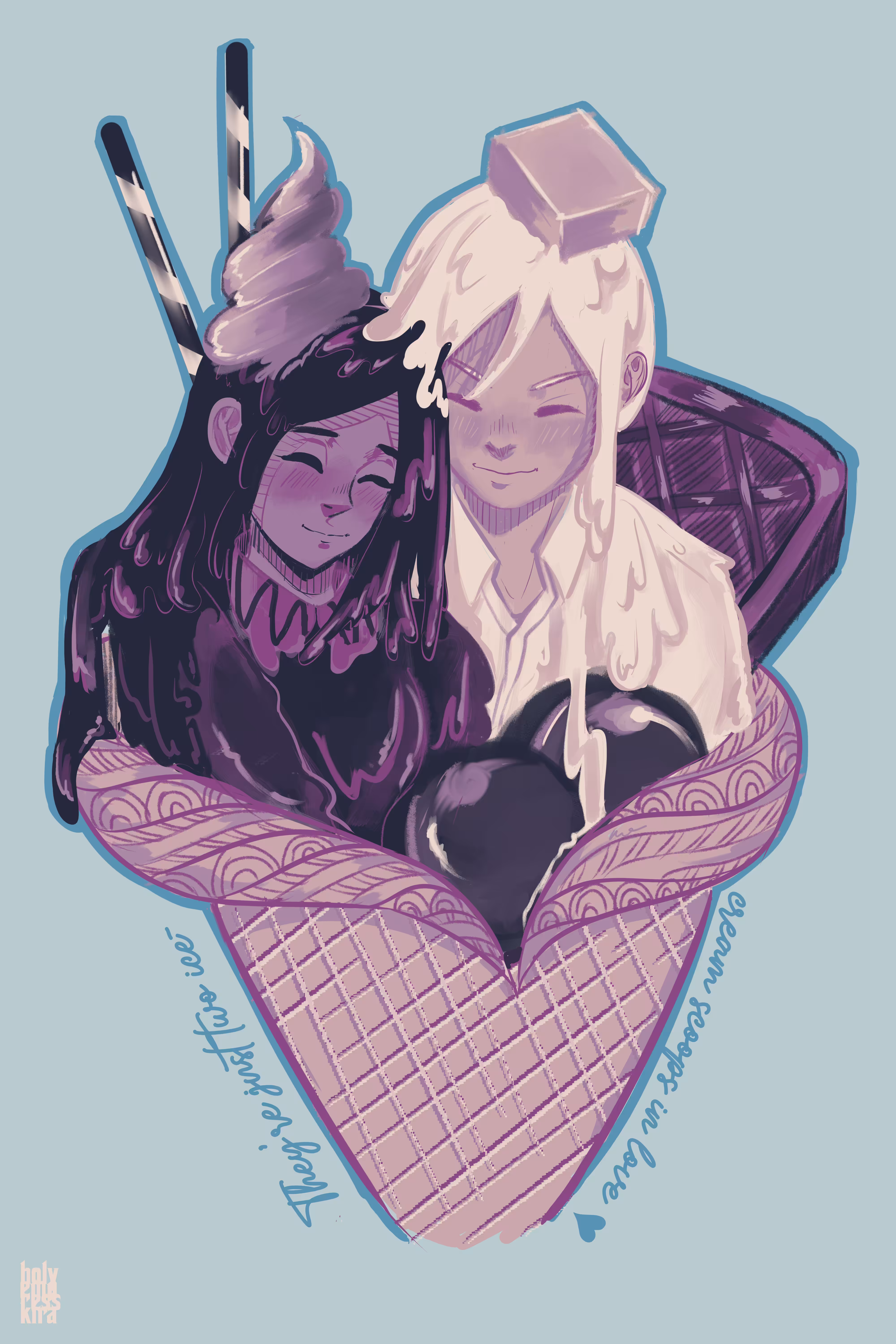 They're Just Two Ice Cream Scoops In Love