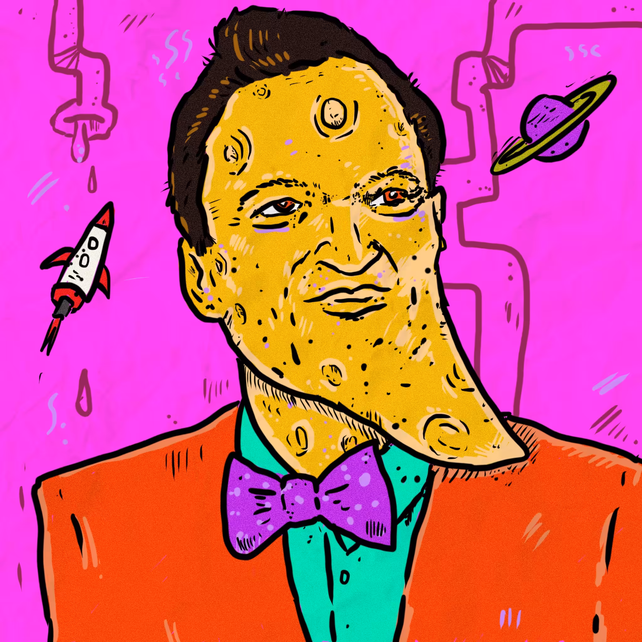 Mutant Quentin Tarantino(Moon Face)