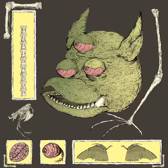 Three-eyed Pittidae Goblin Rok