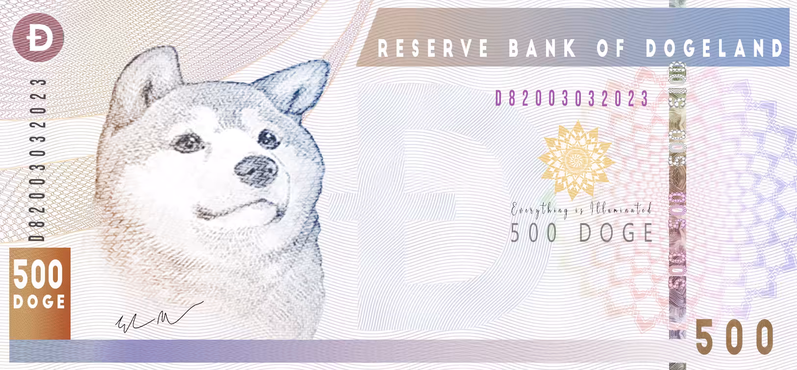 500 Dogecoin Banknote