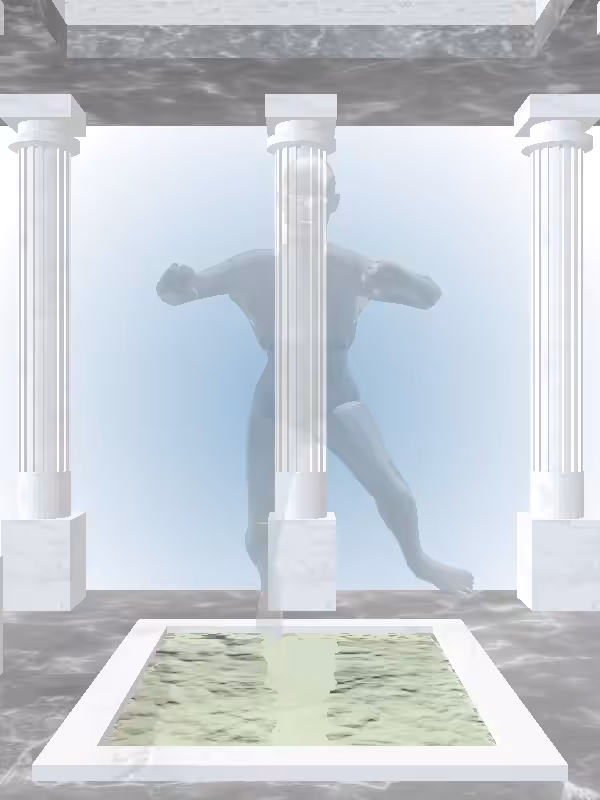 HeavenComputer: The Fading Treading Water Chronos Chrome Woman #6324