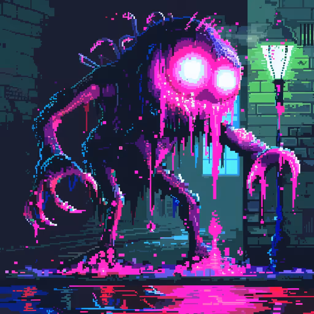Neon Lamp Monsters on Base #24