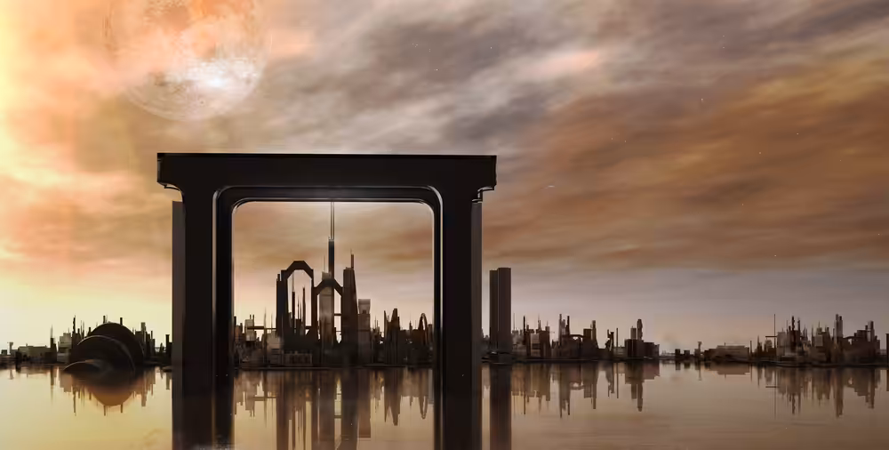 Gate of Cyberpunk City