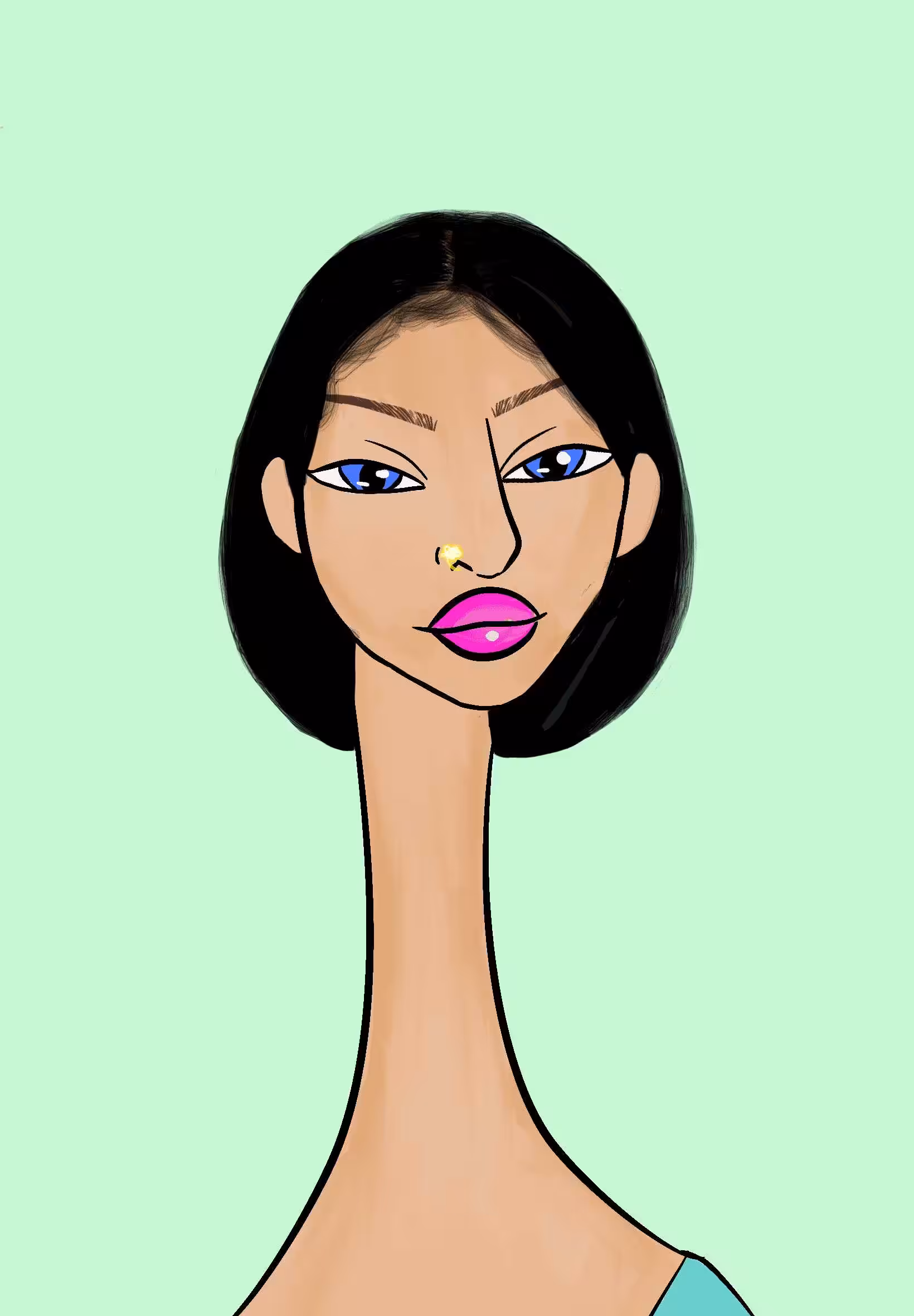 Long Neckie Ladies: Long Neckie Lady #2291