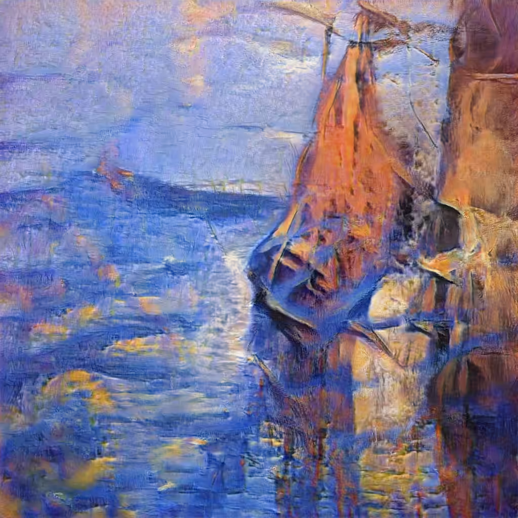 AI imagined painting of the sea #19