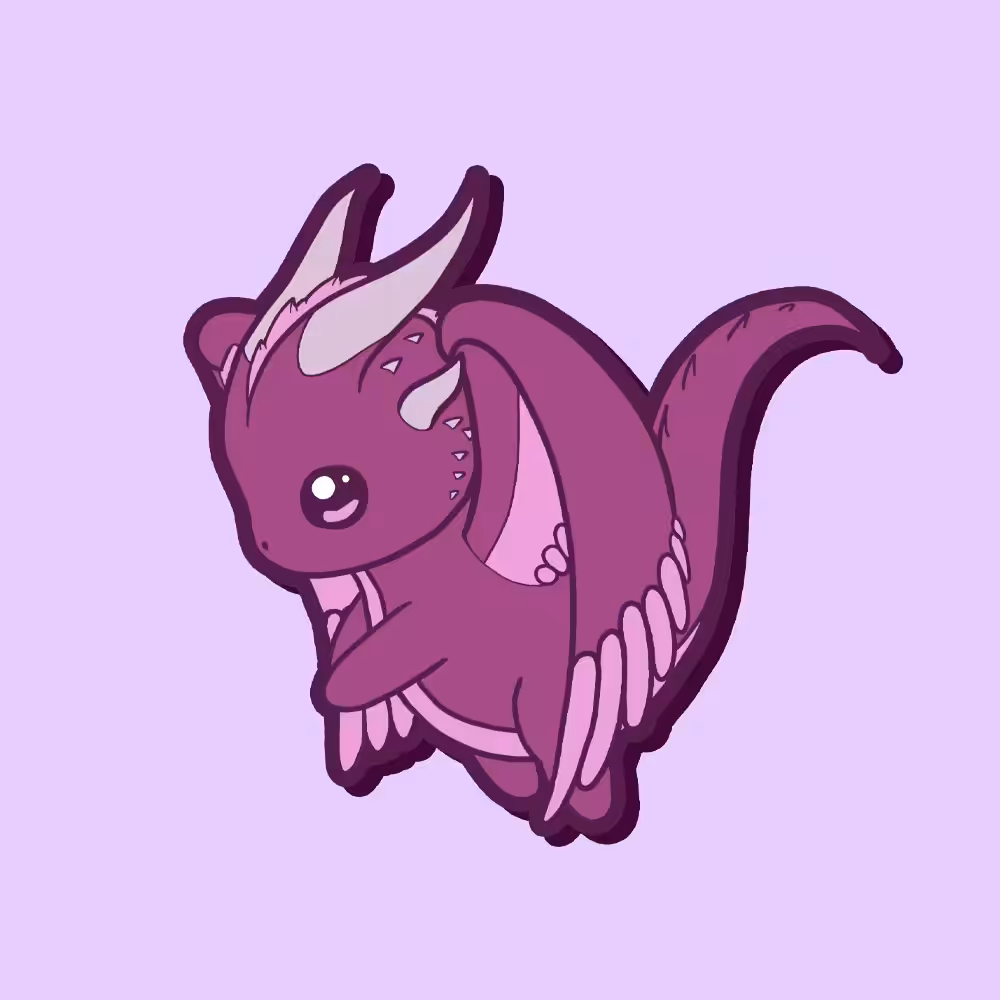 Fluff Pin: #5-V Saphira Dragon
