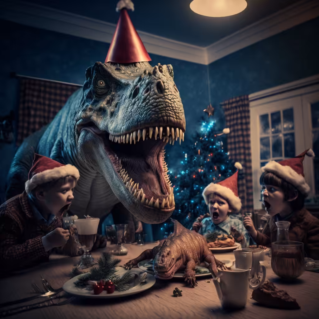 Christmas Dinner with a Dinosaur