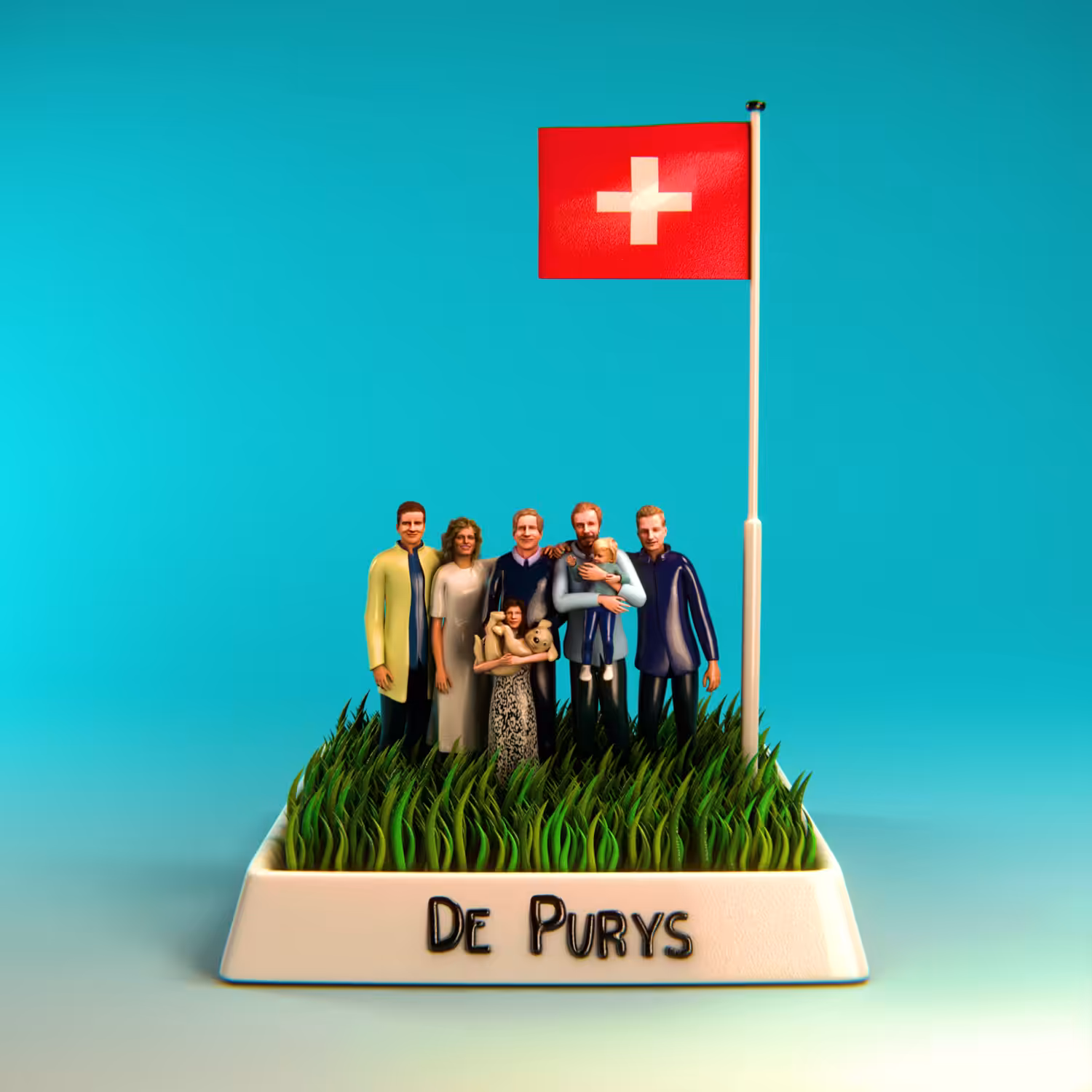 De Purys (Simon de Pury's Birthday Family Portrait)