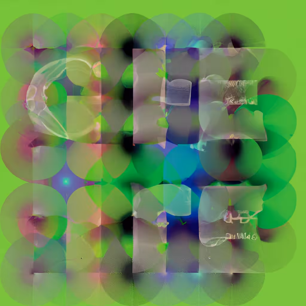 Artificial reflections of reality: Light Green Written Circles