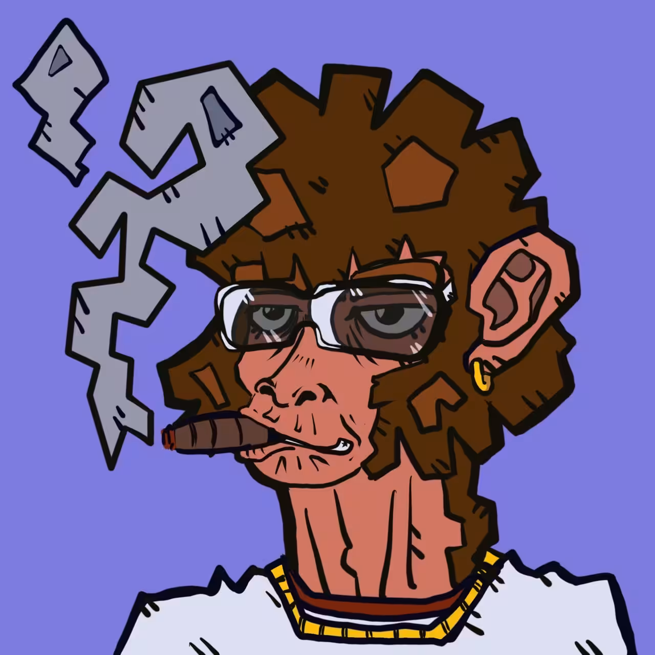 Stone Chimp with Cigar