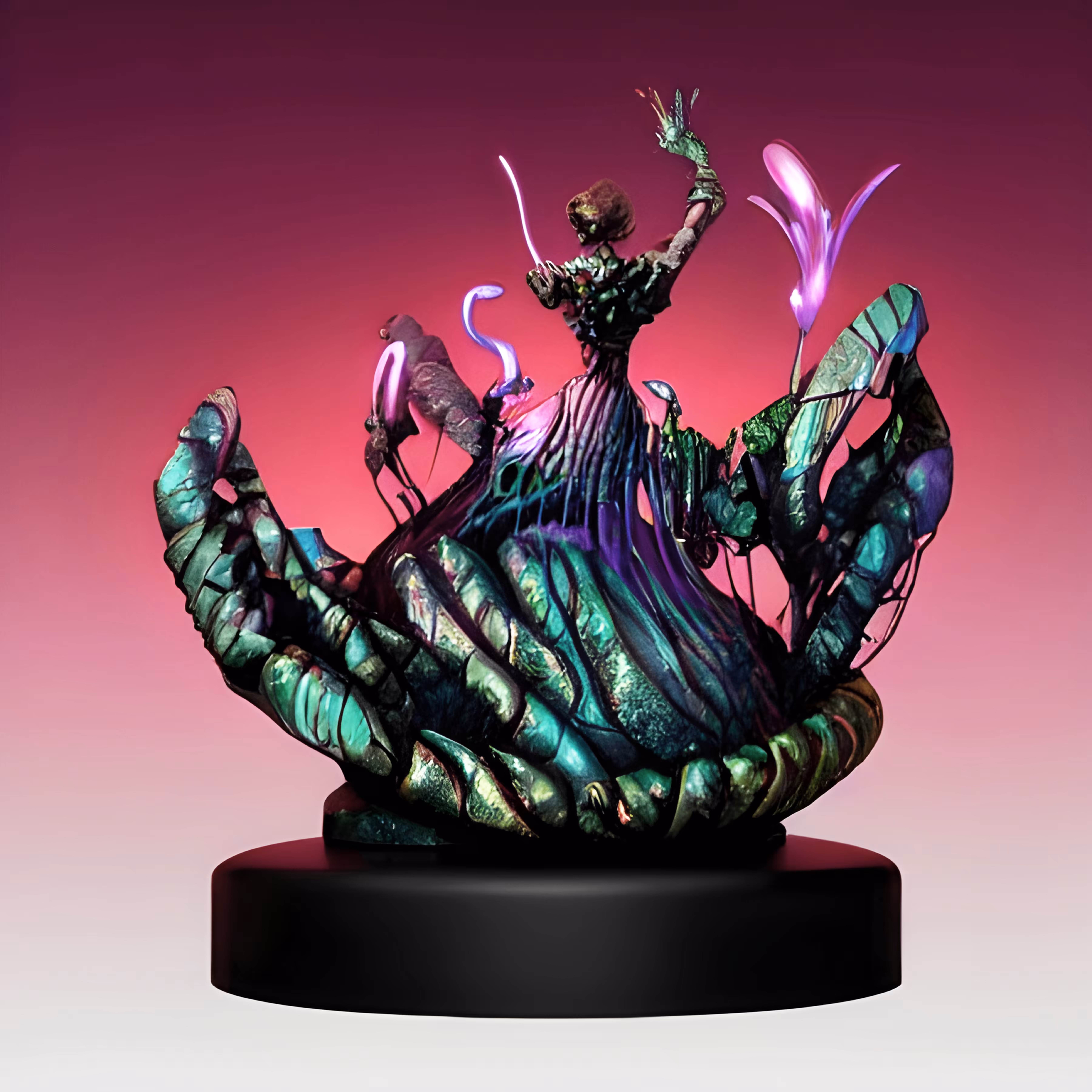 A Figurine of Dance and Flowers