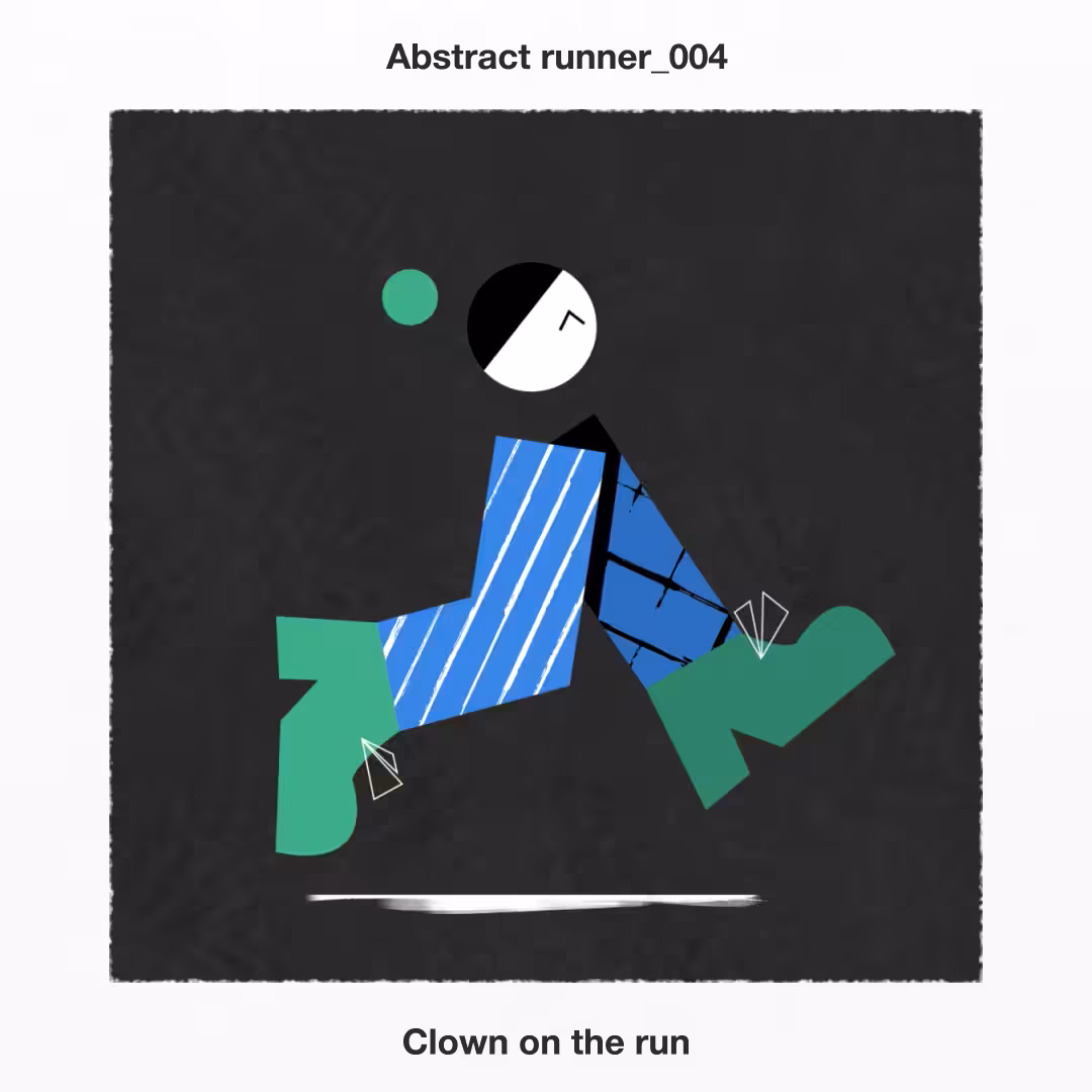 Abstranct_Runner_001 Clown_on_the_run