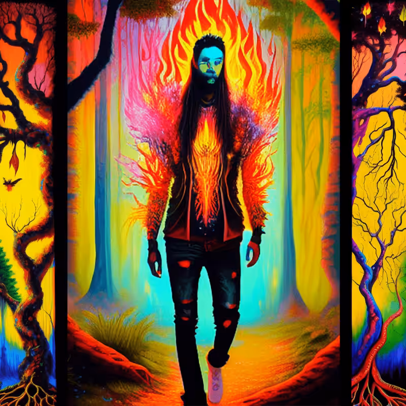 AI Psychedelic Trees #8