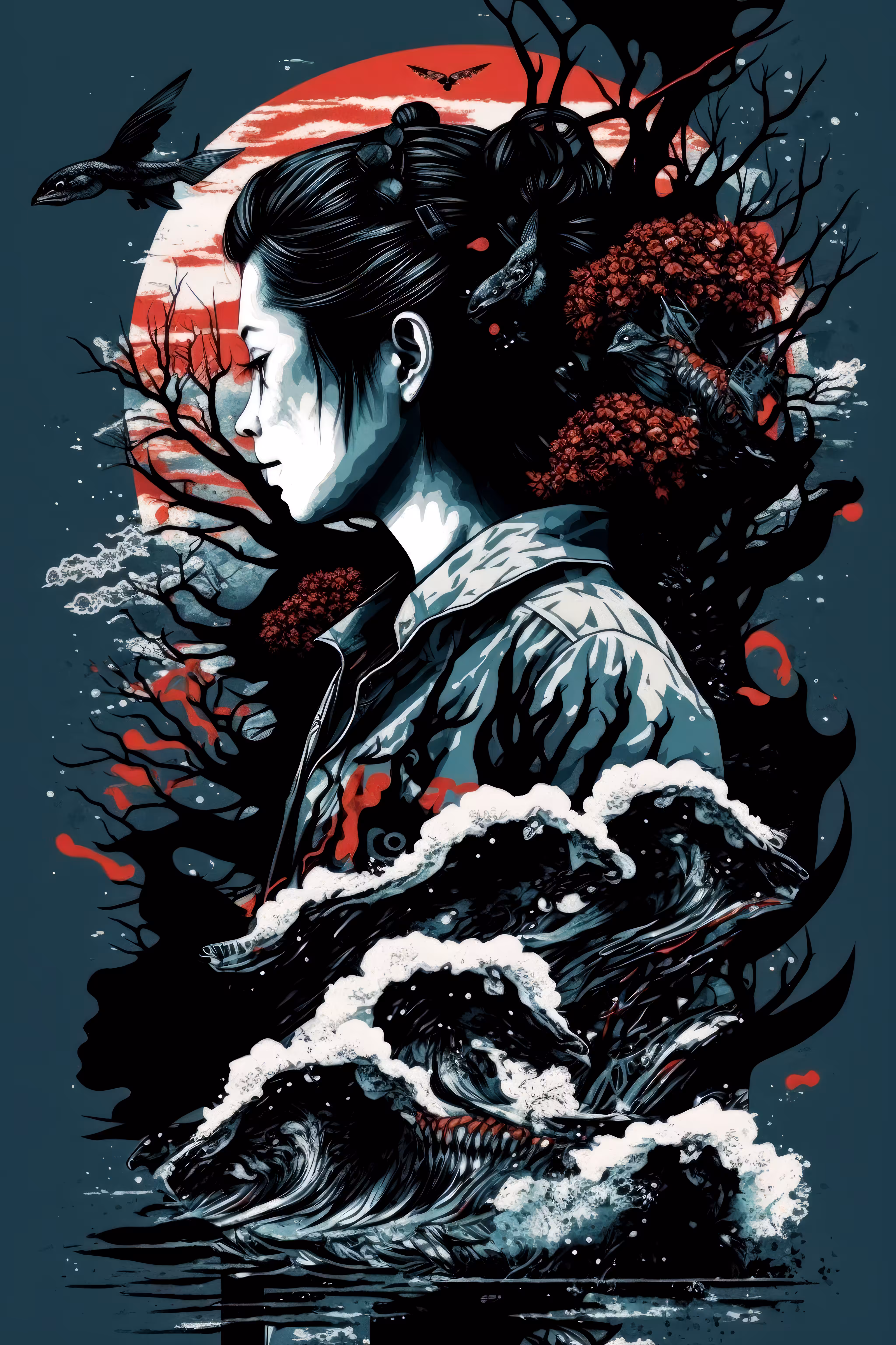 Cherry Blossom Waves