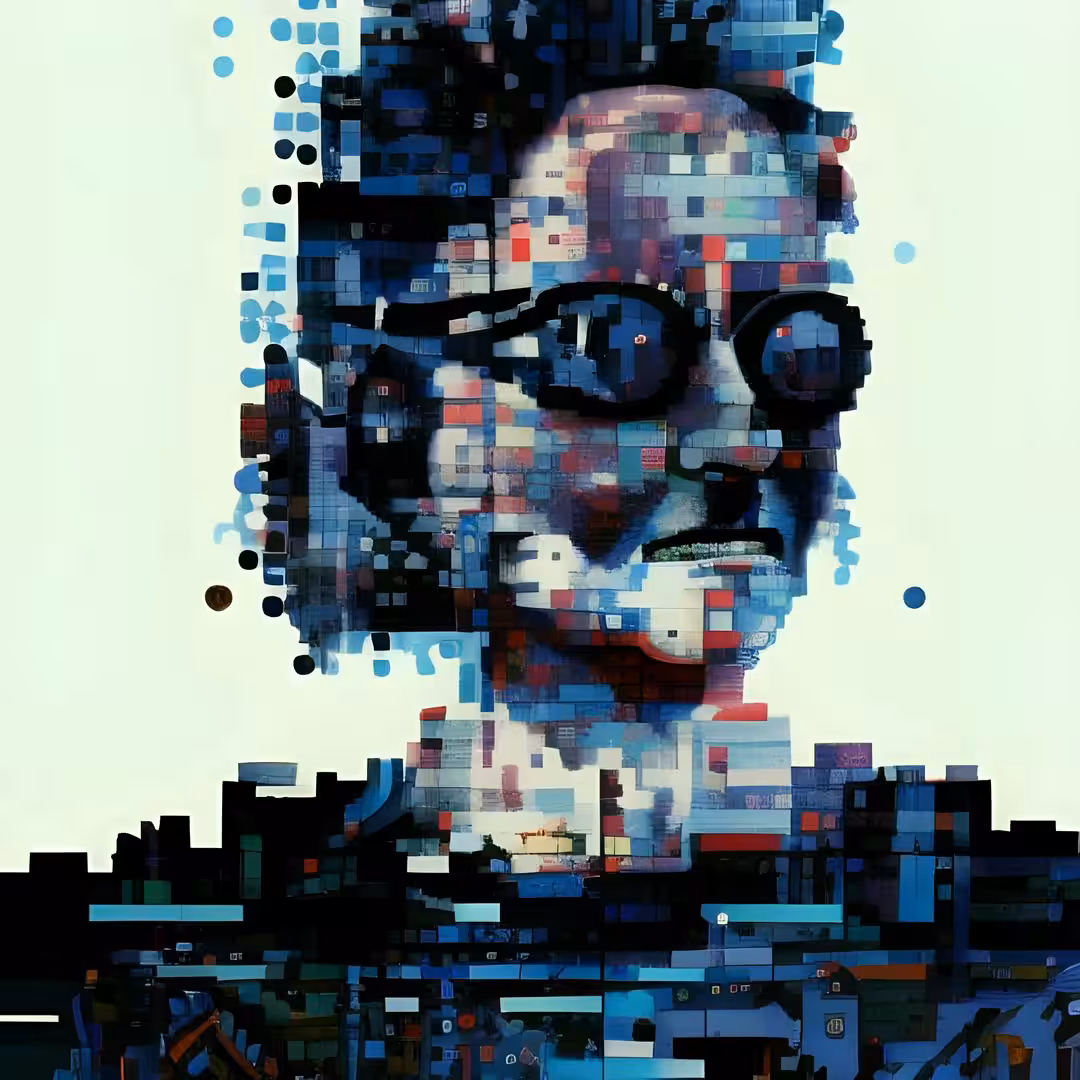 cool pixel man 