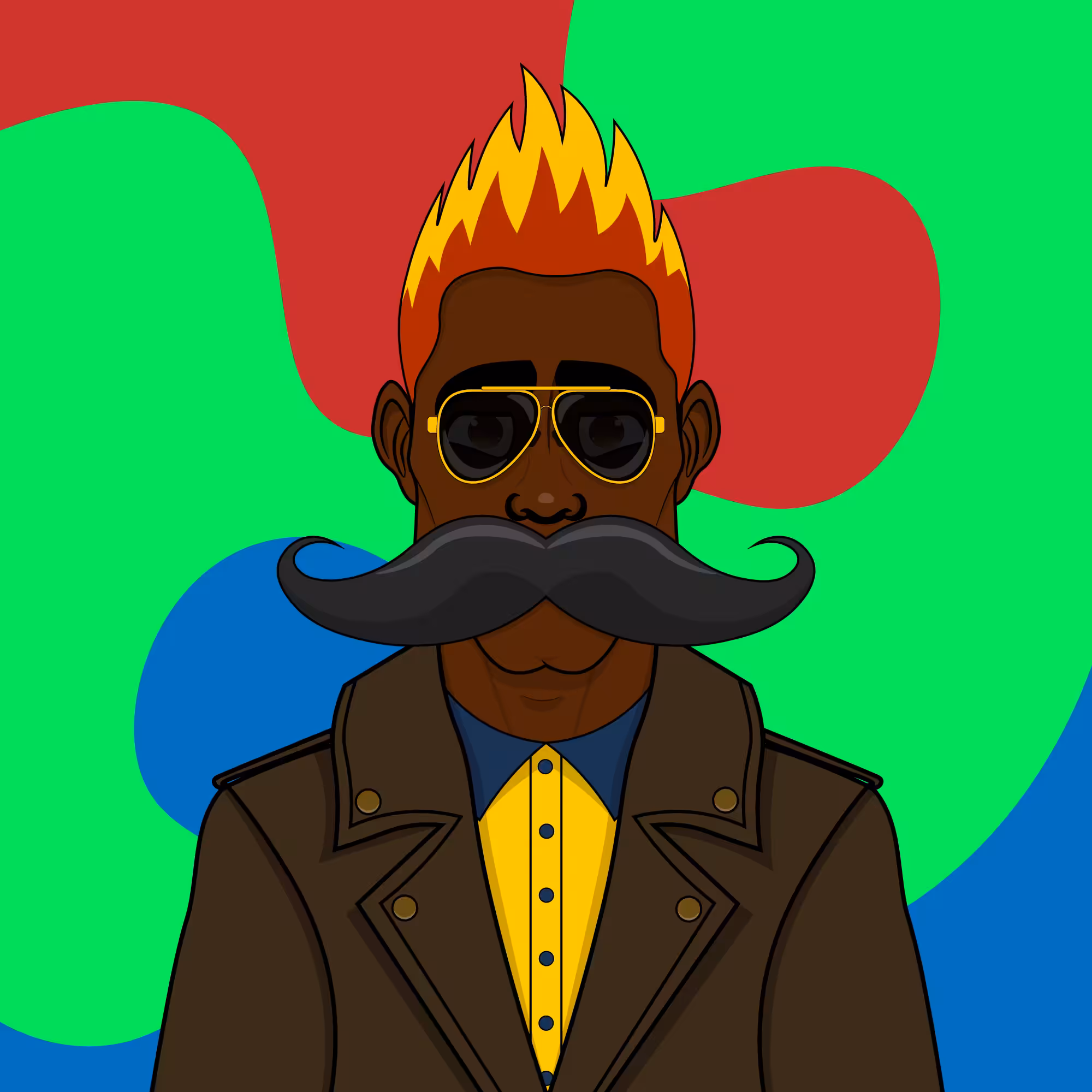 Mustachioed #128
