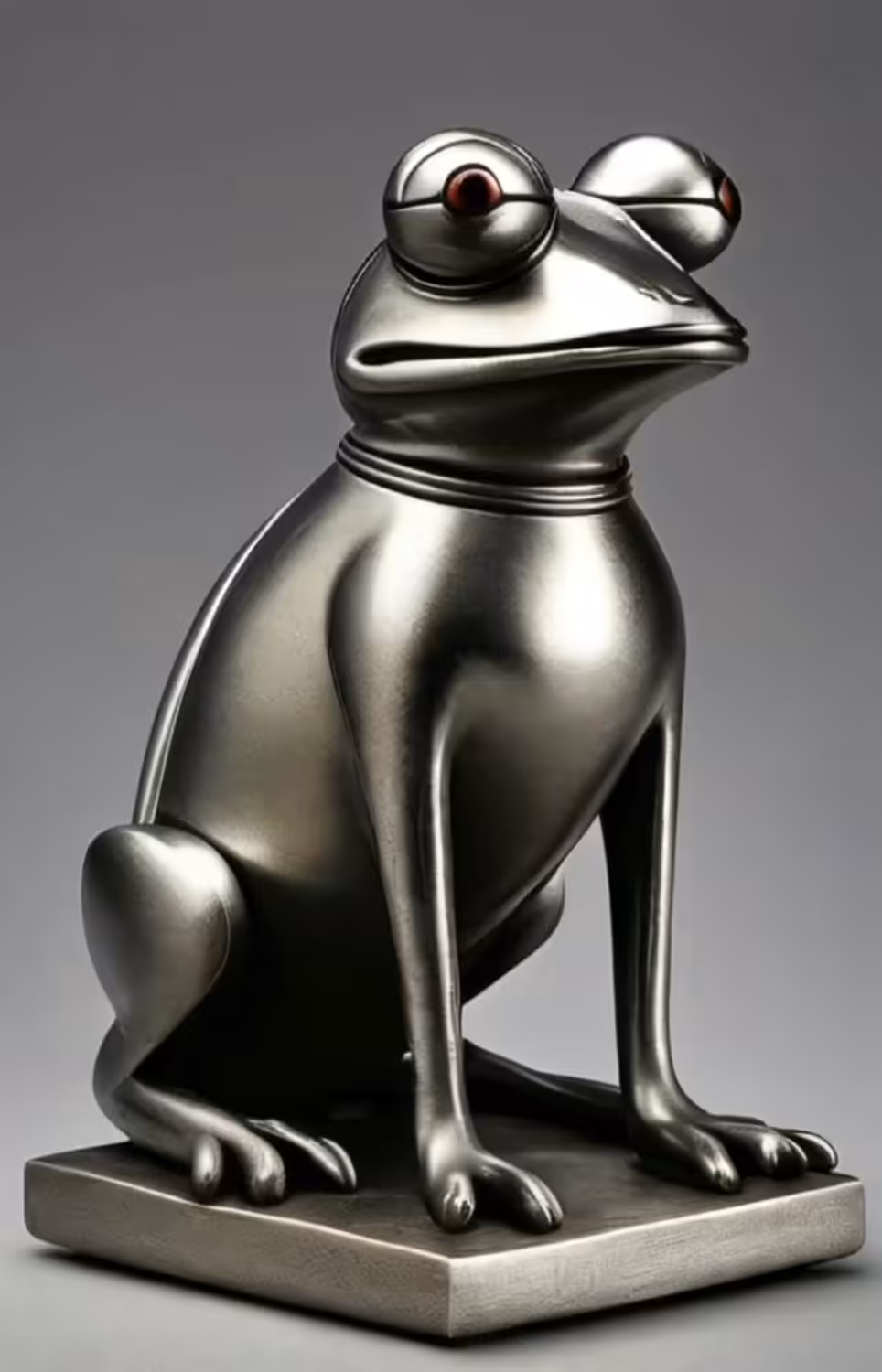 FAMOUS SCULPTURES: Pepe the Drog - Silver Sculpture