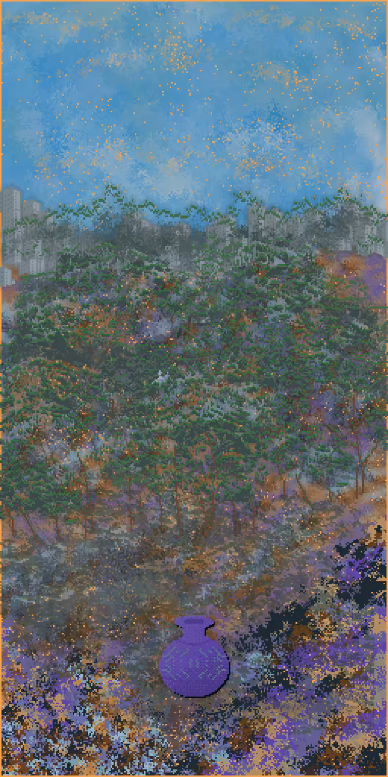 Vase in gardem