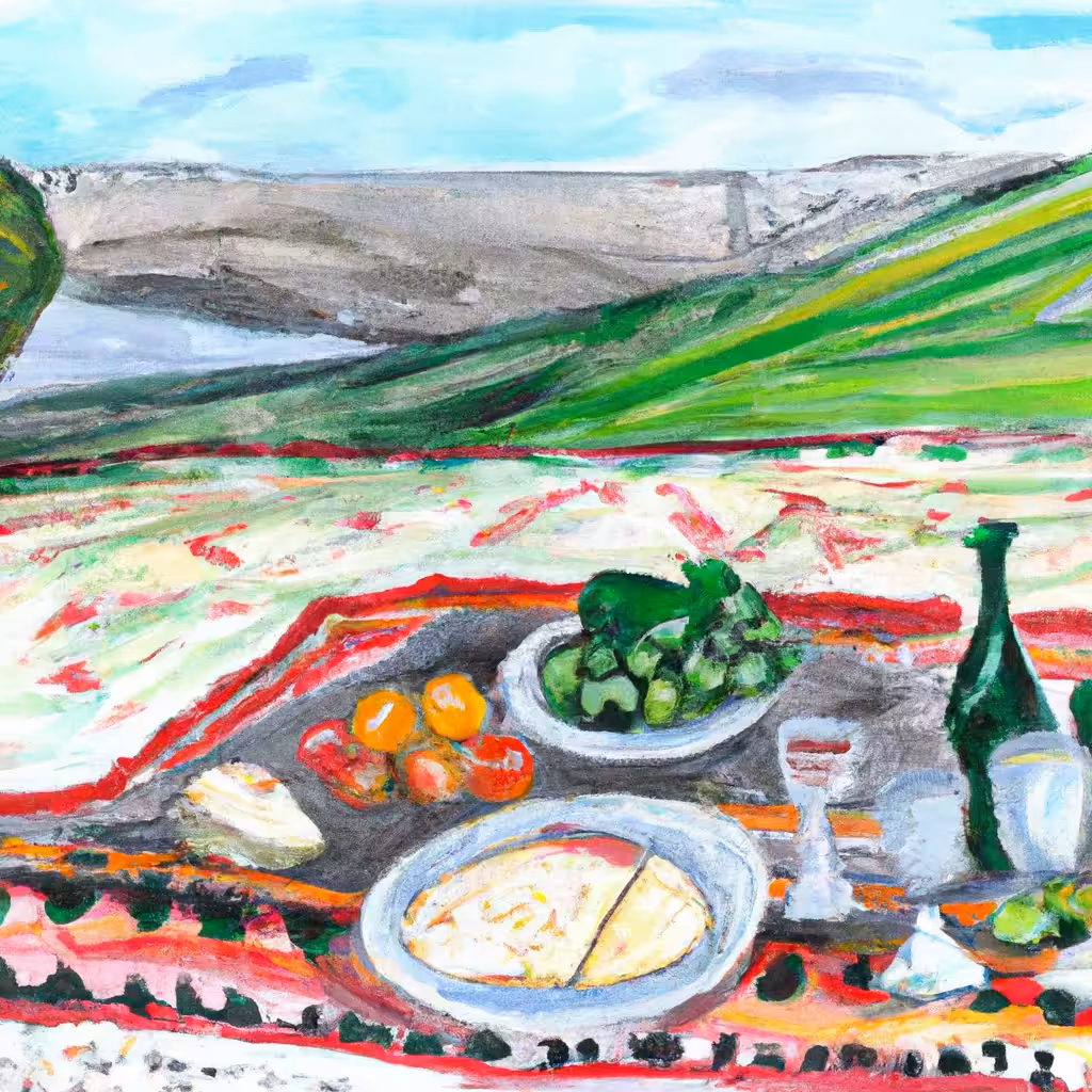 peaceful picnic speculation (with fresh olives) #6