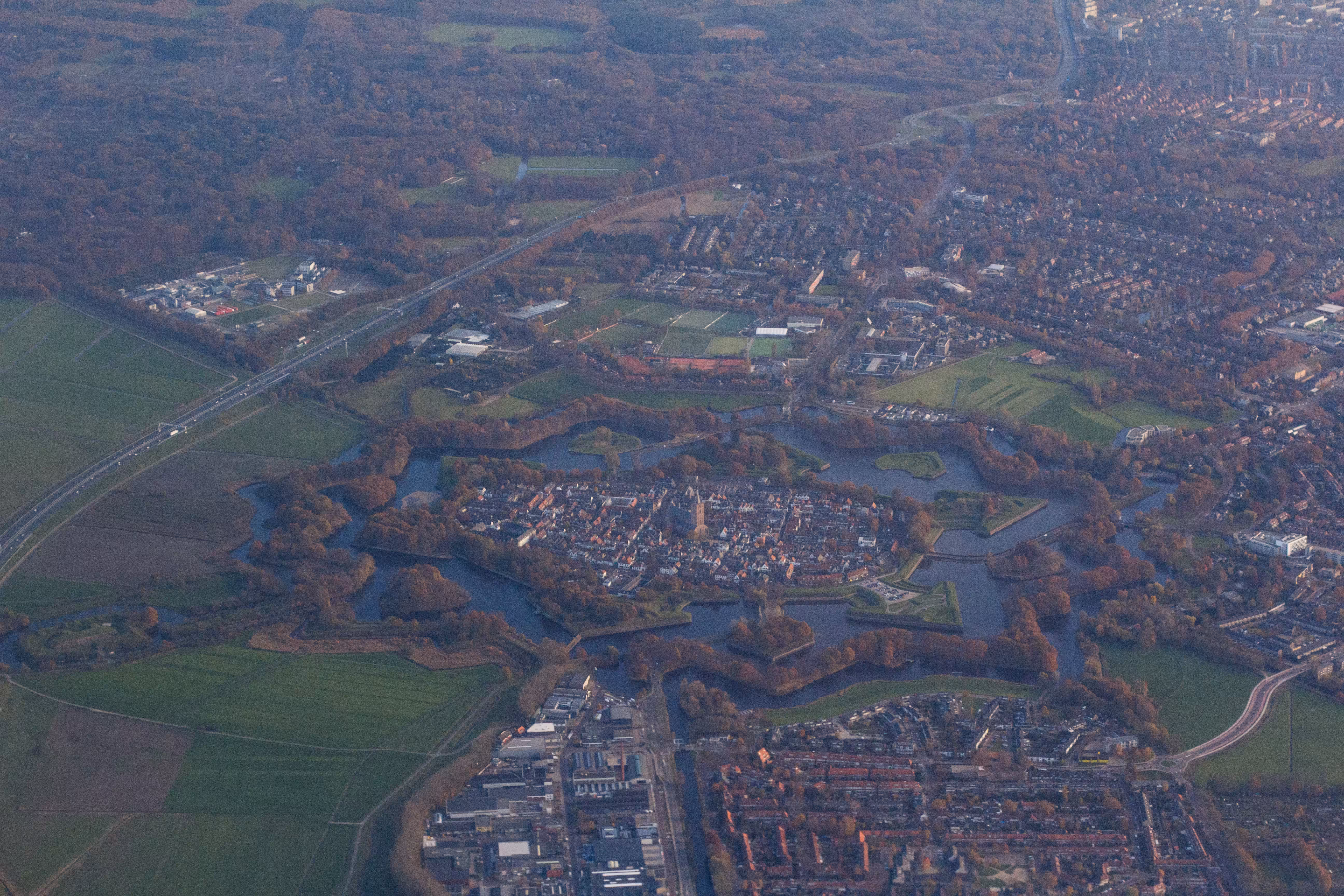 aerial photography over naarden, NL