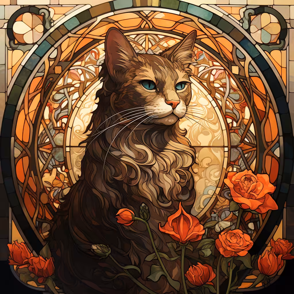 Art nouveau cat